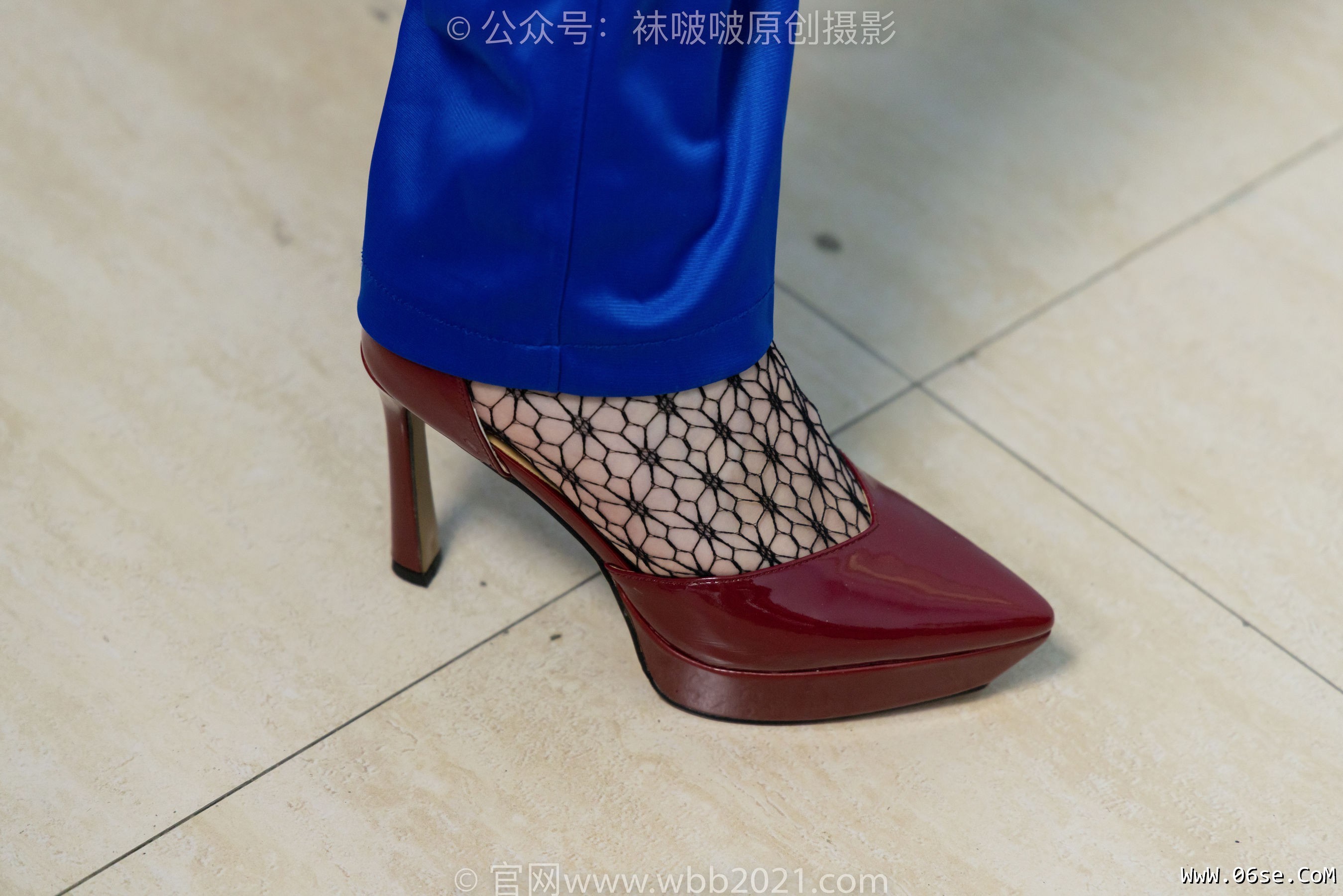 图片[79]-BoBoSocks袜啵啵 No.375 小甜豆 -高跟鞋、黑色蕾丝网袜、校服裤里丝[160P]-六色网
