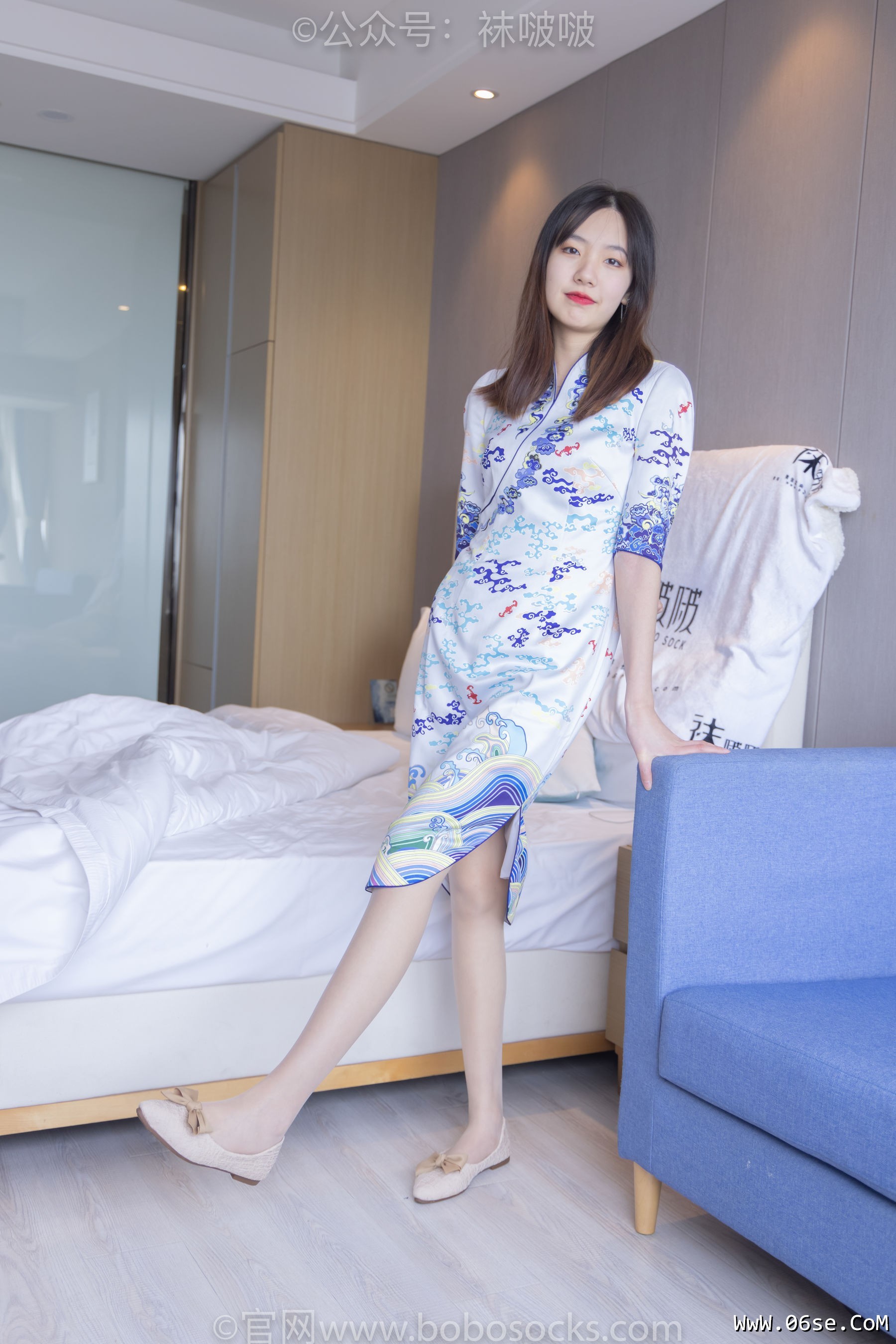 图片[9]-BoBoSocks袜啵啵 No.082 小甜豆-旗袍、皮底鞋、高跟鞋、肉丝、灰丝[140P]-六色网