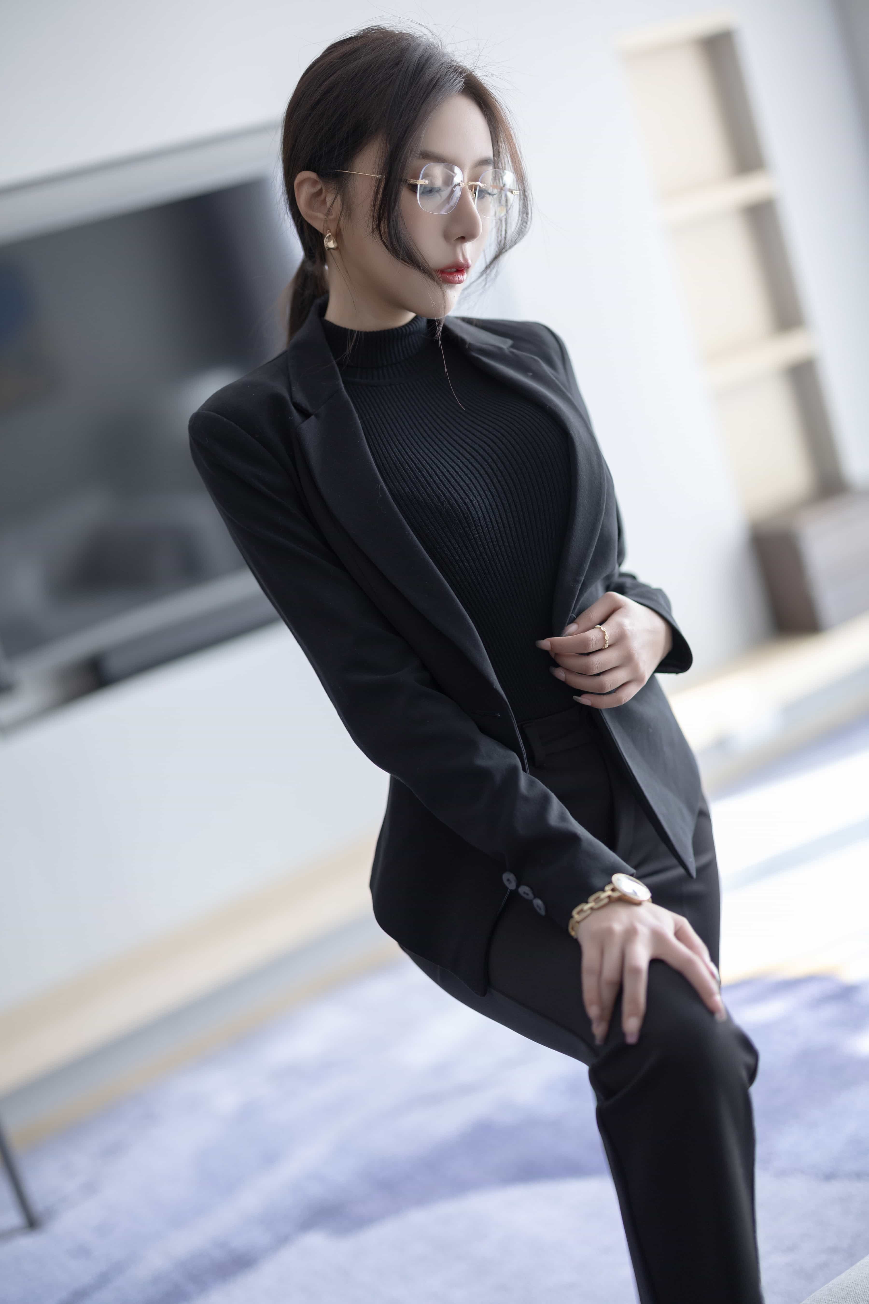 图片[77]-王馨瑶Yanni – 内购 黑色西装加西裤高启兰[93P]-六色网
