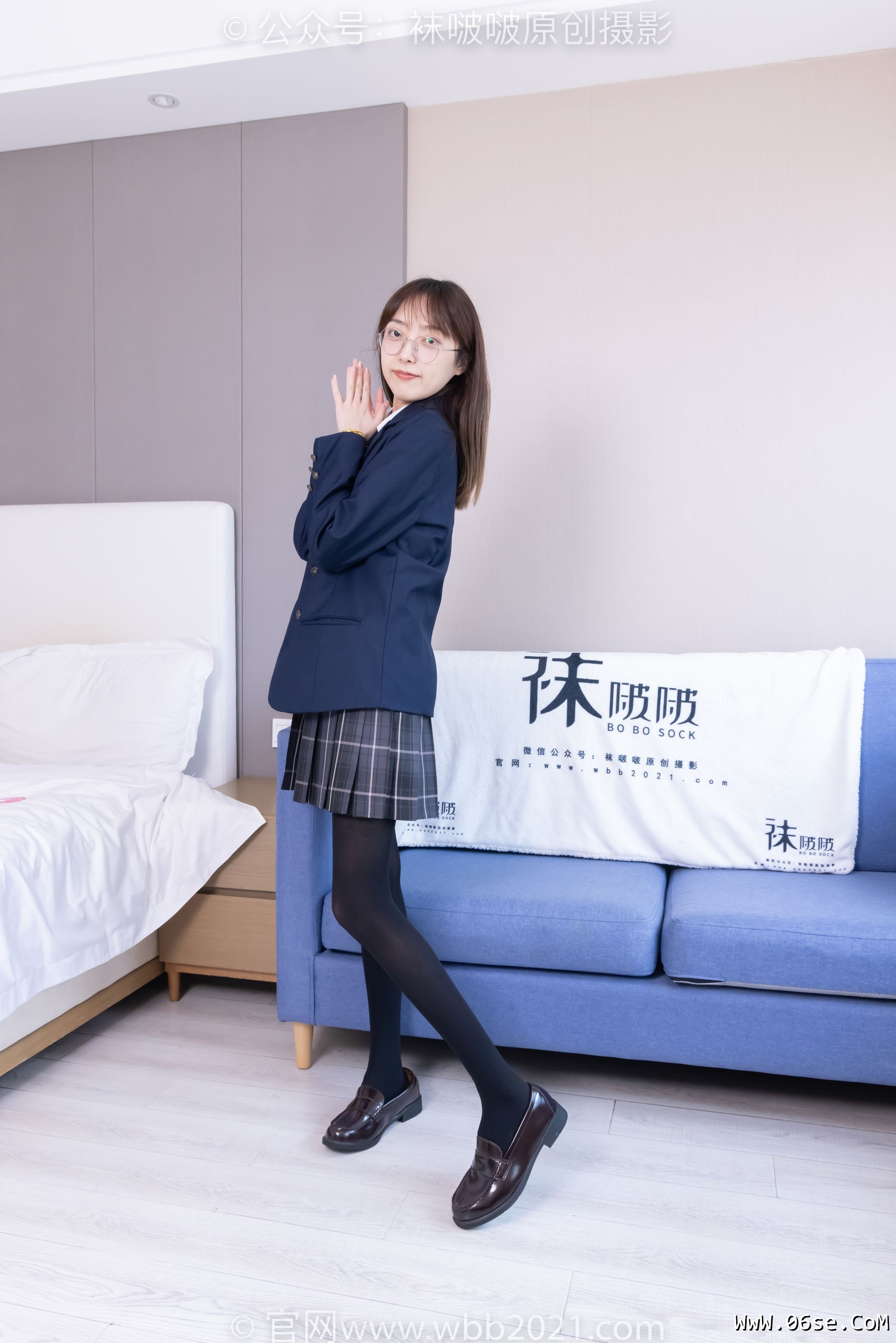 图片[90]-BoBoSocks袜啵啵 No.432 稚予 -皮鞋、厚黑丝、jk制服[184P]-六色网