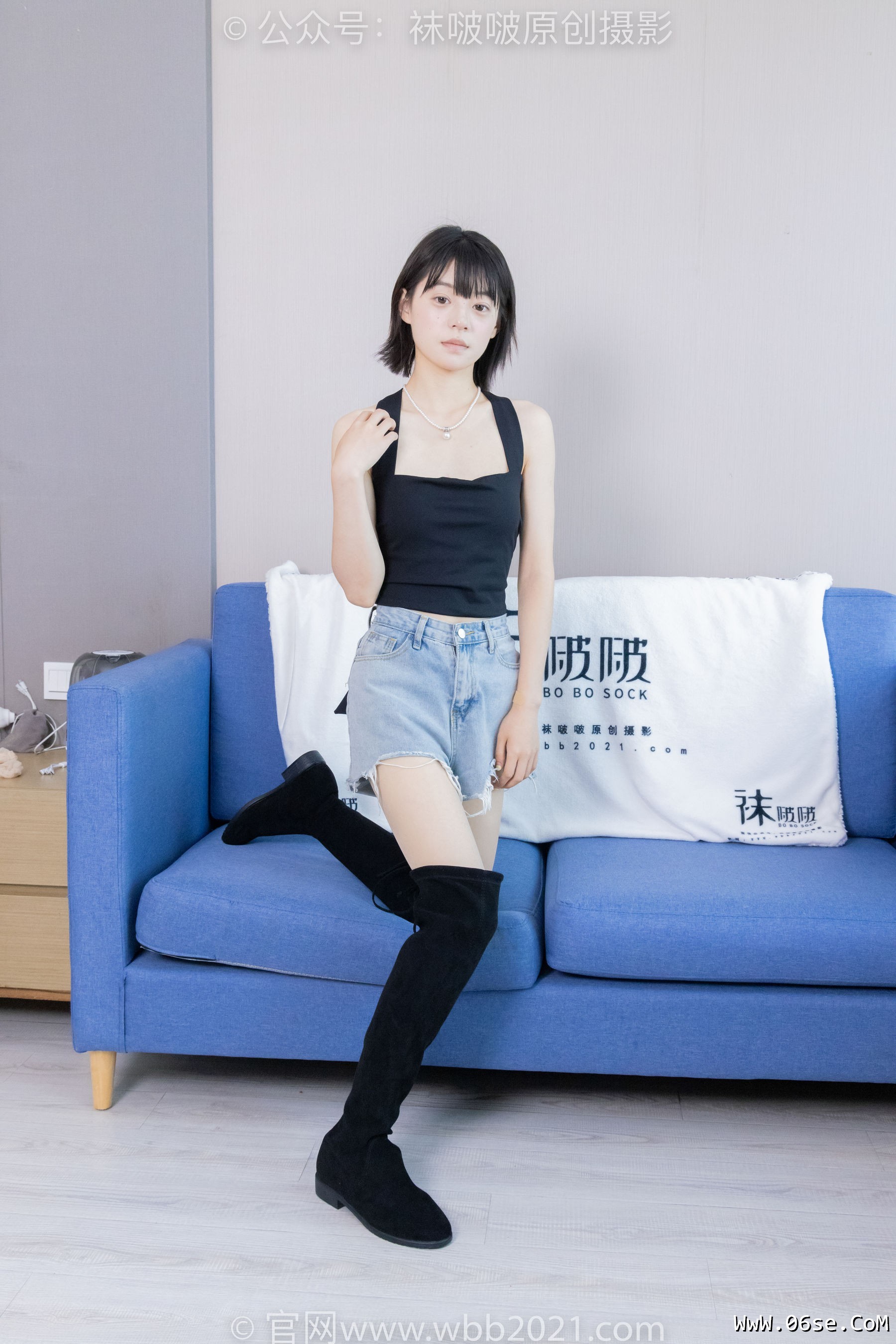 图片[68]-BoBoSocks袜啵啵 No.422 糯米 -长靴、白棉袜、肉丝[140P]-六色网