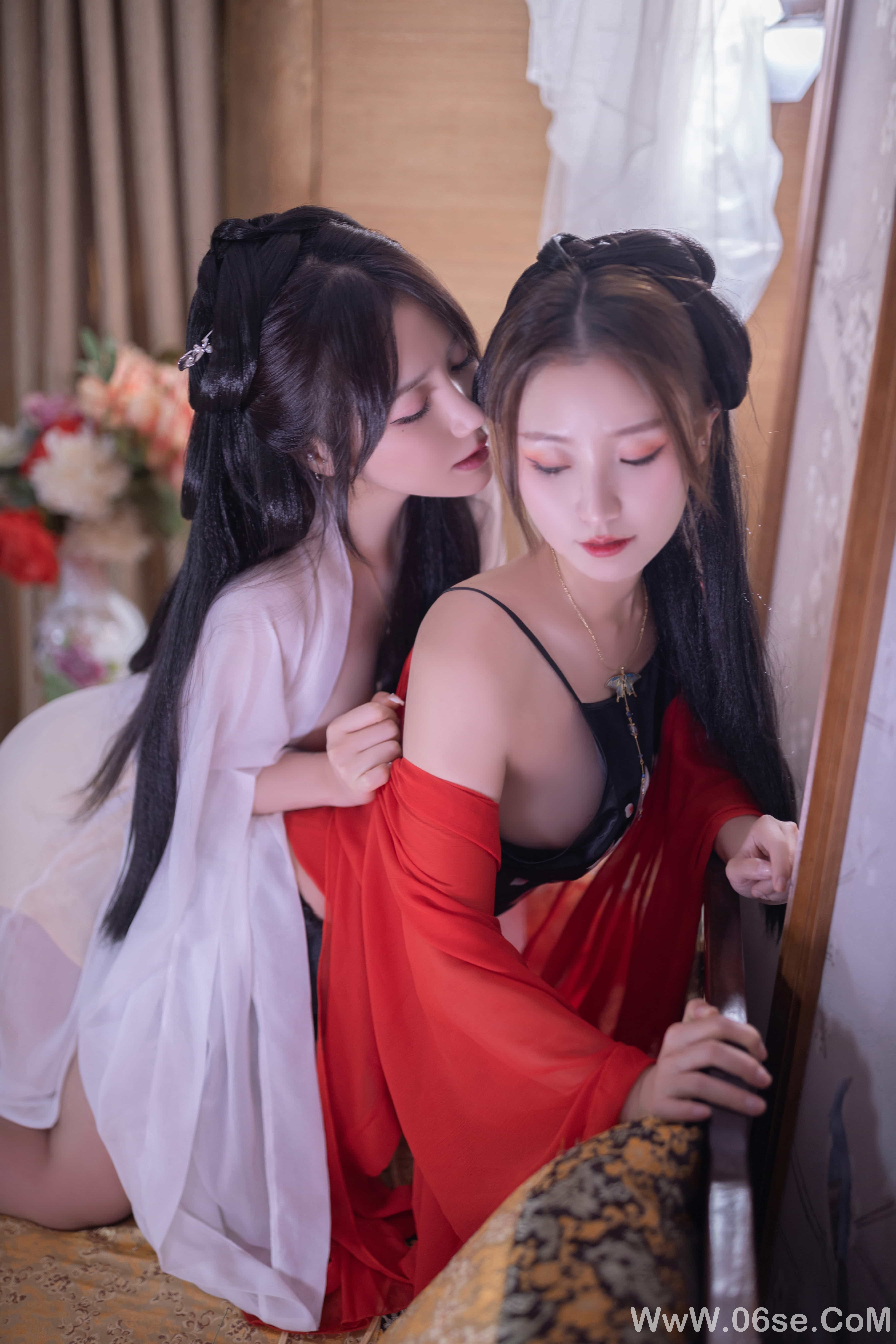 图片[59]-秀人名模鱼子酱Fish内部私购未上架《双女古装剧情》写真[153P]-六色网