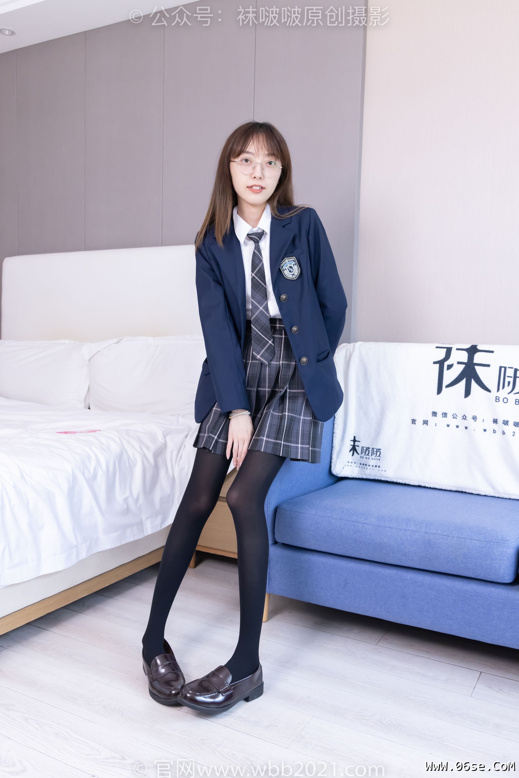 图片[108]-BoBoSocks袜啵啵 No.432 稚予 -皮鞋、厚黑丝、jk制服[184P]-六色网