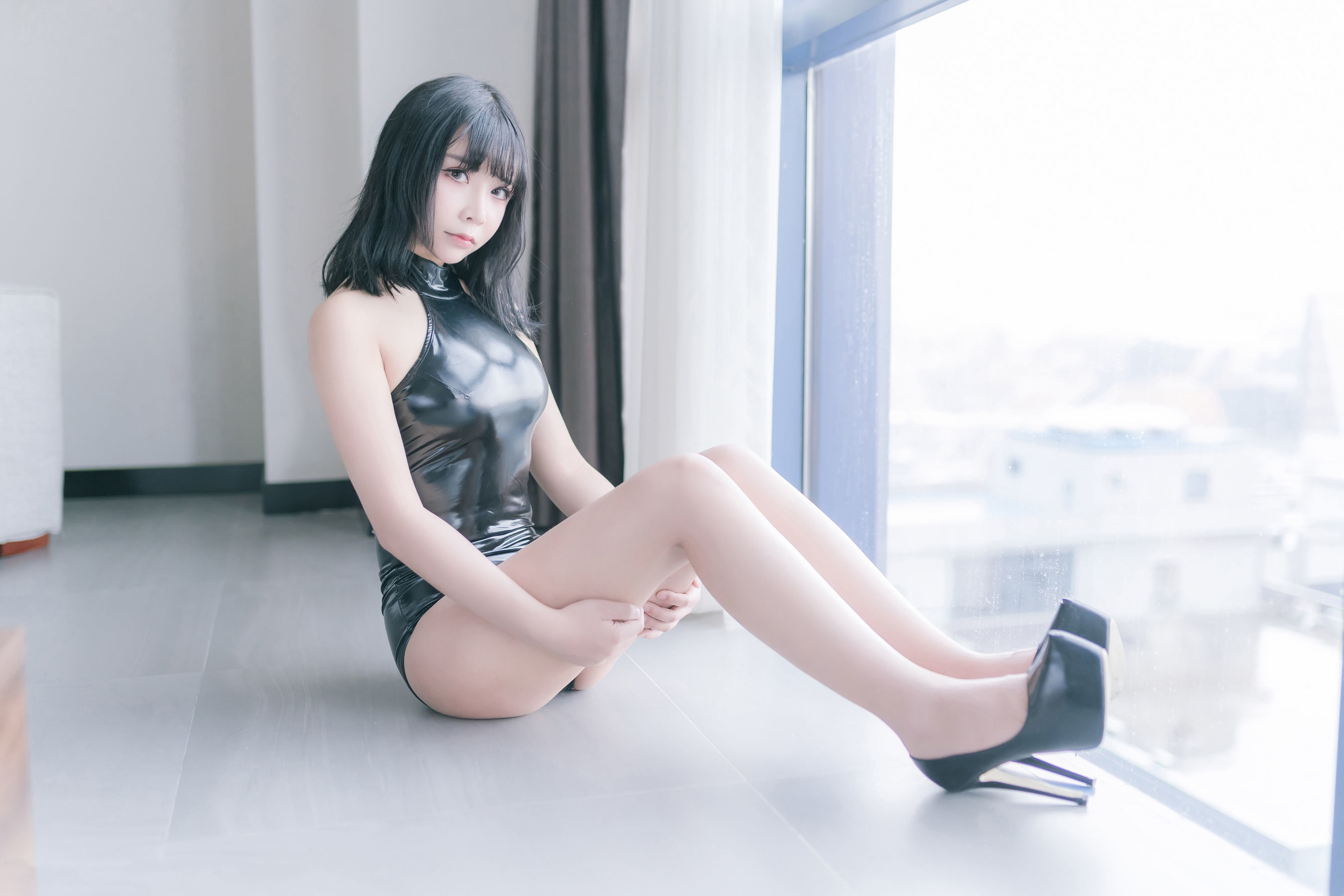 图片[16]-二次元妹子抱走莫子aa 黑胶高跟鞋[41P]-六色网