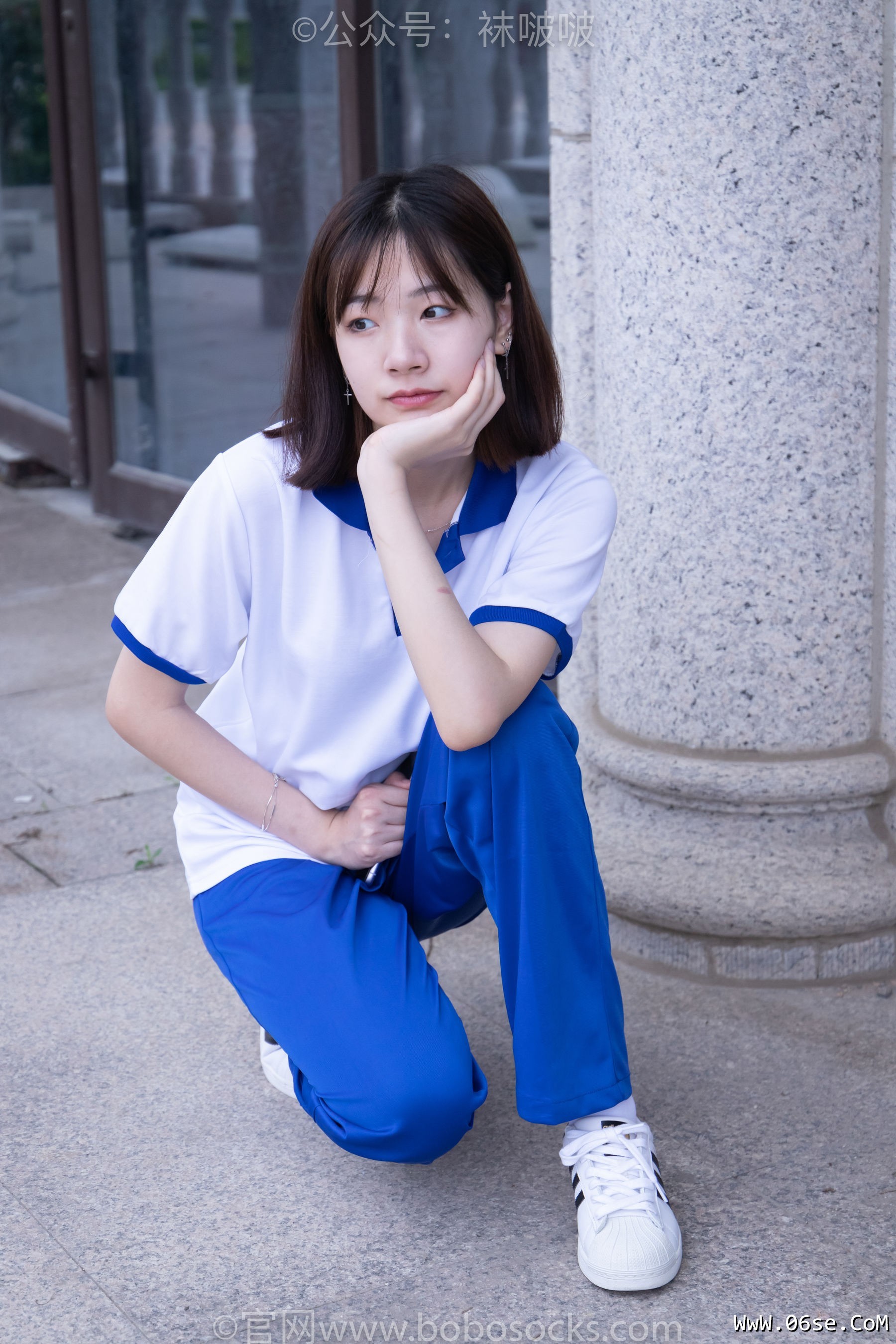 图片[19]-BoBoSocks袜啵啵 No.022 小甜豆-校服、贝壳头、白棉袜、肉丝[140P]-六色网