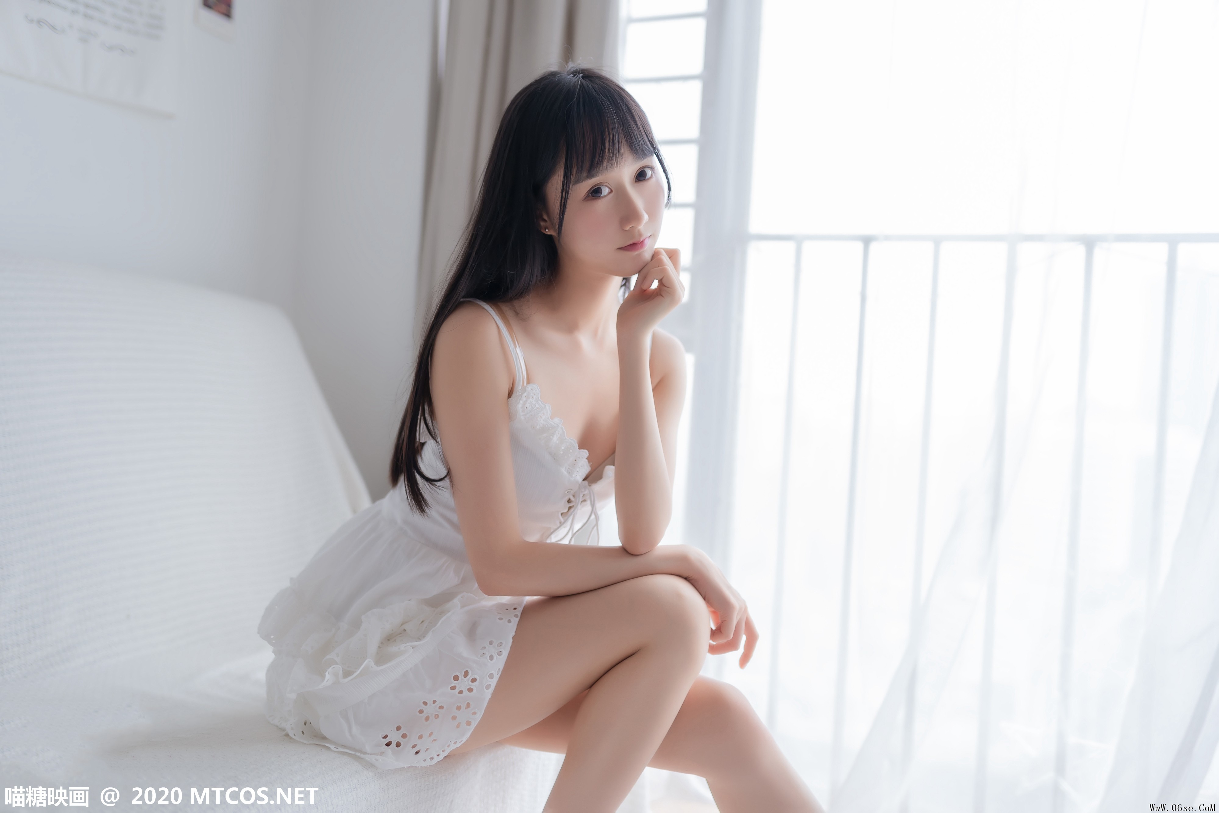 图片[36]-喵糖映画 VOL.187 白裙少女[40P／169MB]-六色网