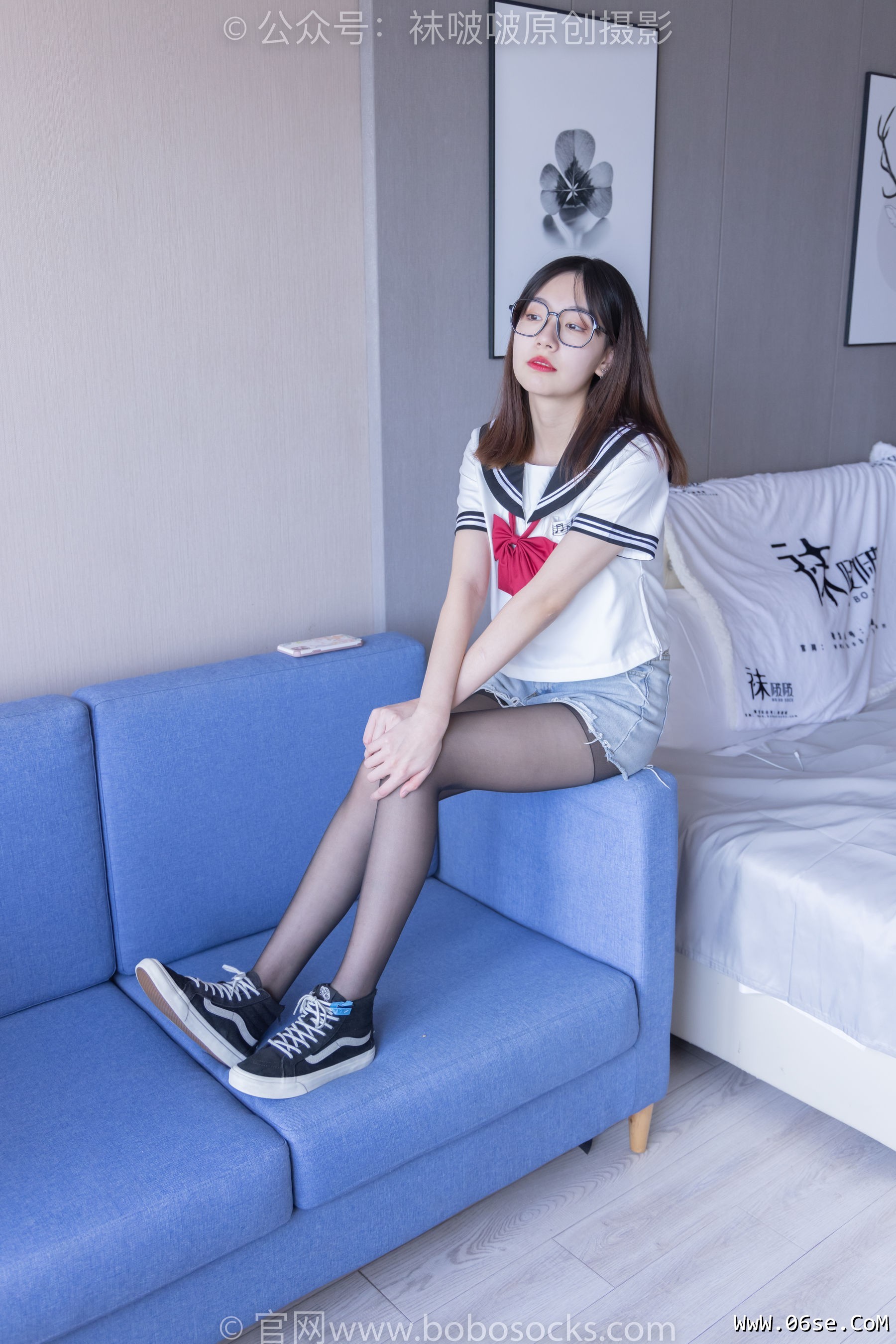 图片[137]-BoBoSocks袜啵啵 No.215 小甜豆-三双帆布鞋板鞋、厚白丝、黑丝[144P]-六色网