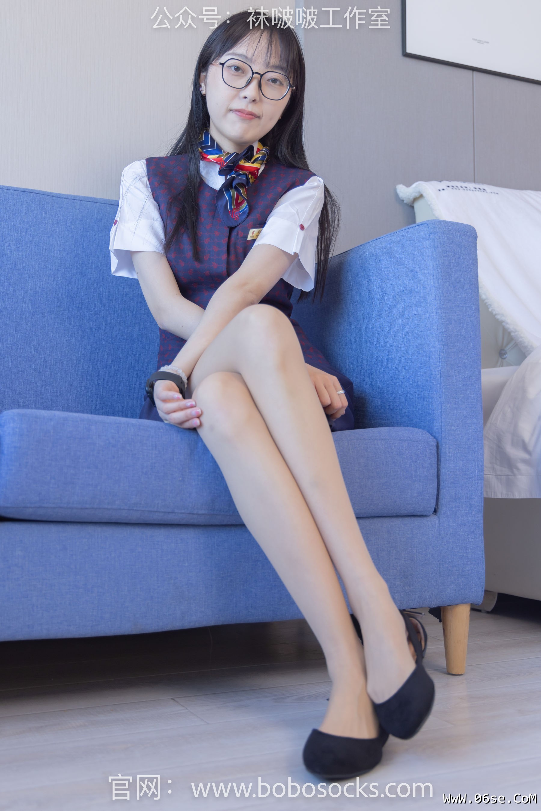 图片[11]-BoBoSocks袜啵啵 No.115 稚予-平底鞋、肉丝、空姐制服[136P]-六色网