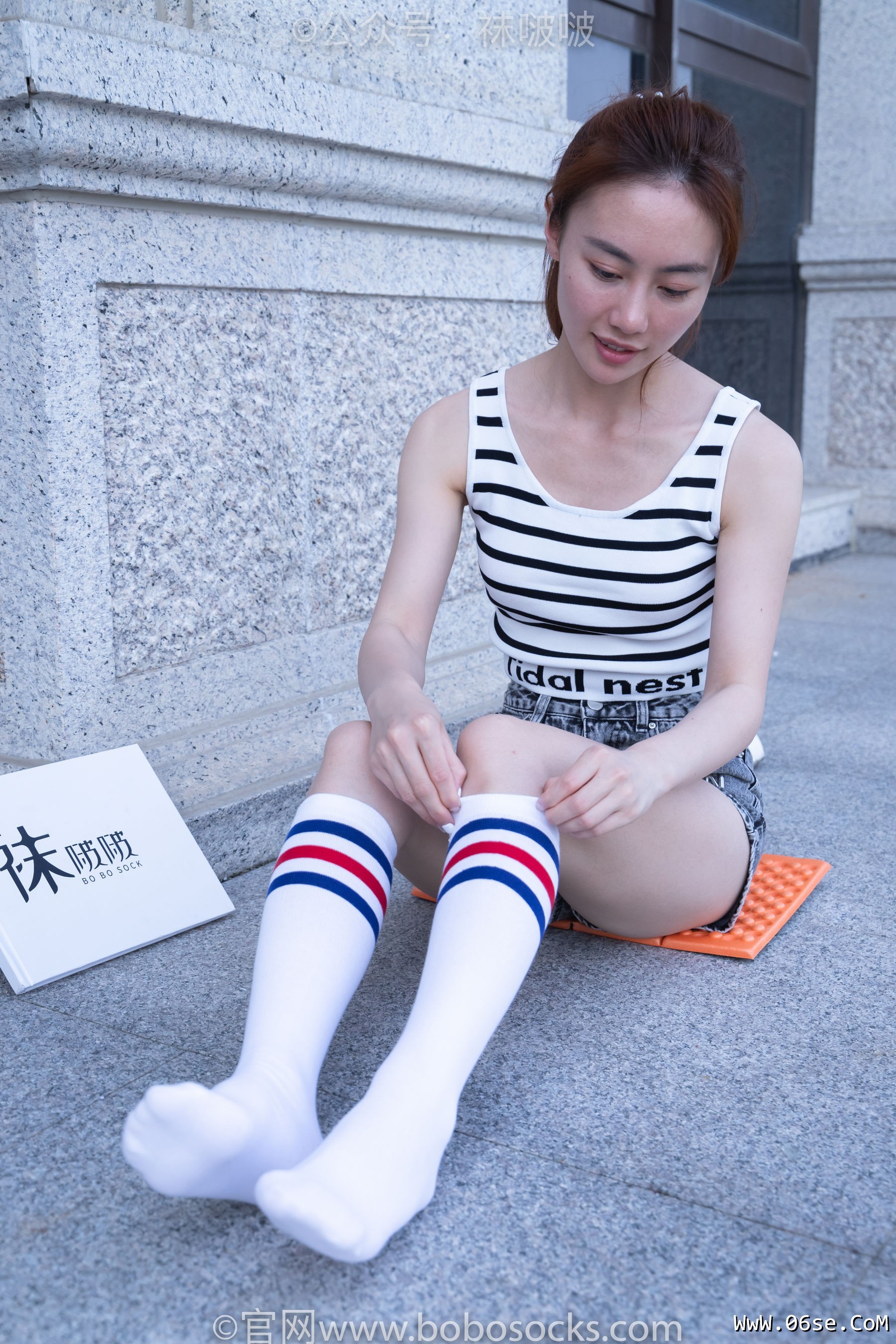图片[48]-BoBoSocks袜啵啵 No.006 小米-运动鞋、白色小腿袜、裸足[130P]-六色网