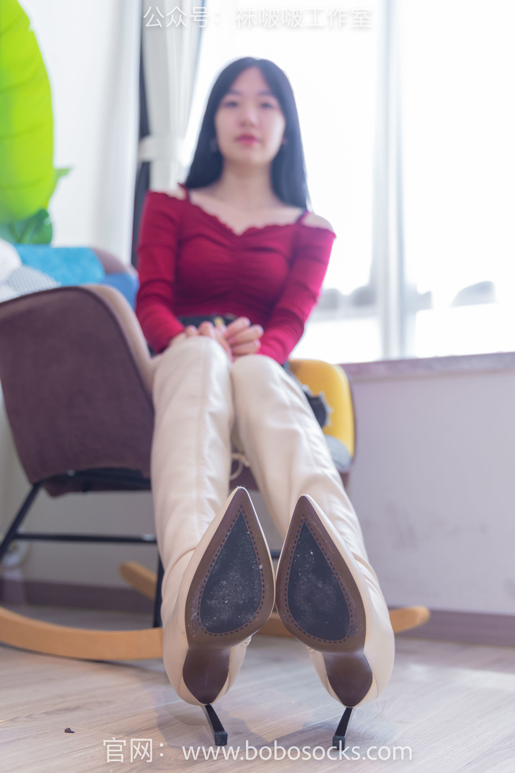 图片[140]-BoBoSocks袜啵啵 No.120 小甜豆-高跟长靴、白棉袜、裸足[170P]-六色网