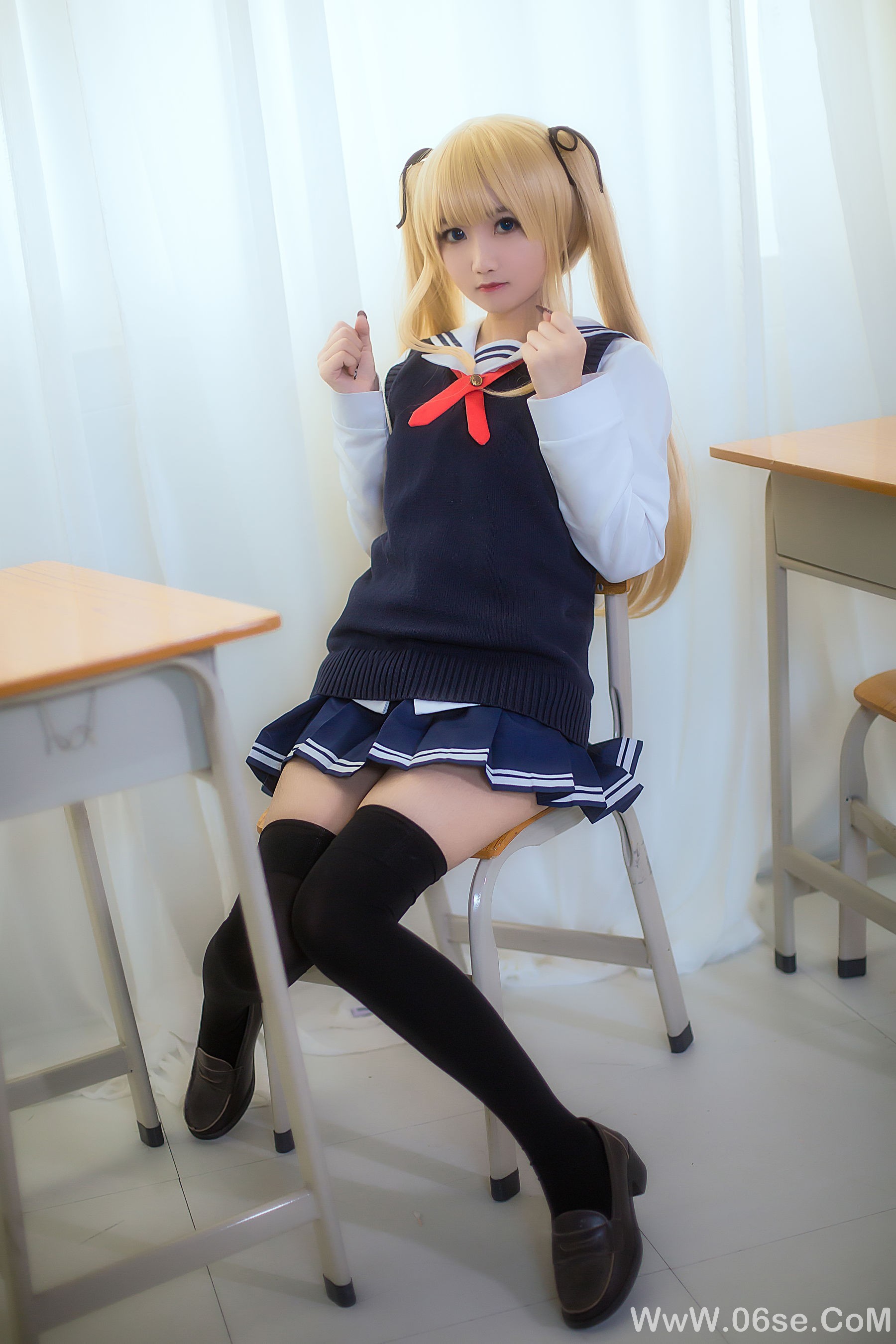 图片[3]-白嫩美少女鬼畜瑶 校服[15P]-六色网