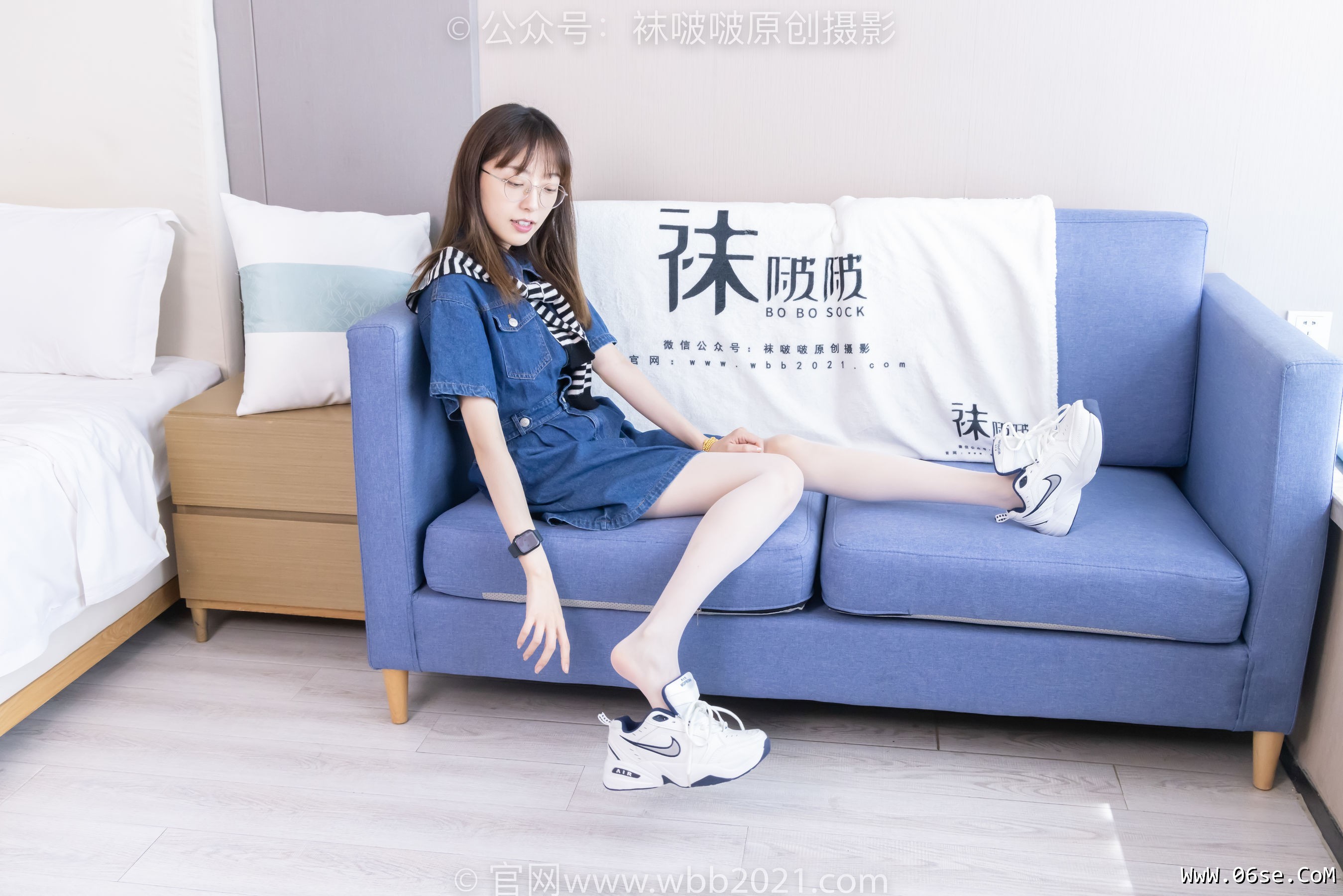 图片[77]-BoBoSocks袜啵啵 No.435 稚予 -板鞋、运动鞋、白丝、肉丝[150P]-六色网
