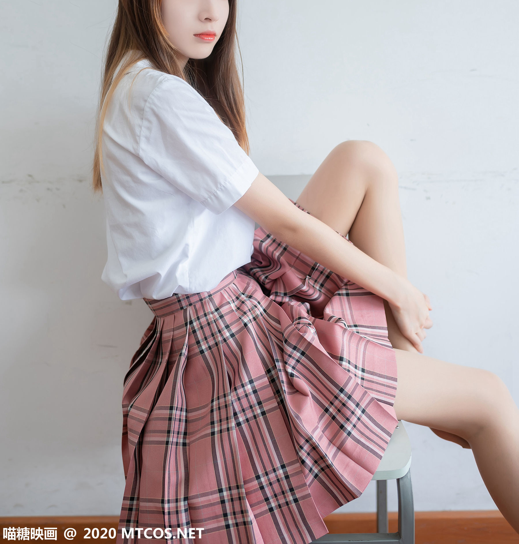图片[40]-[喵糖映画] JKL.009 粉格JK制服 [49P]-六色网