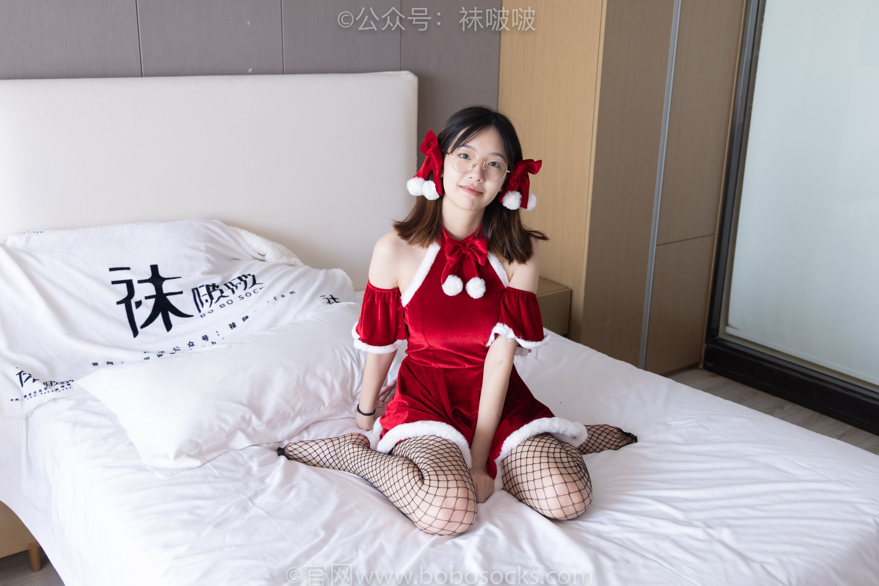 图片[163]-BoBoSocks袜啵啵 No.043 小甜豆-圣诞服、平底鞋、高跟鞋、白色渔网袜[164P]-六色网