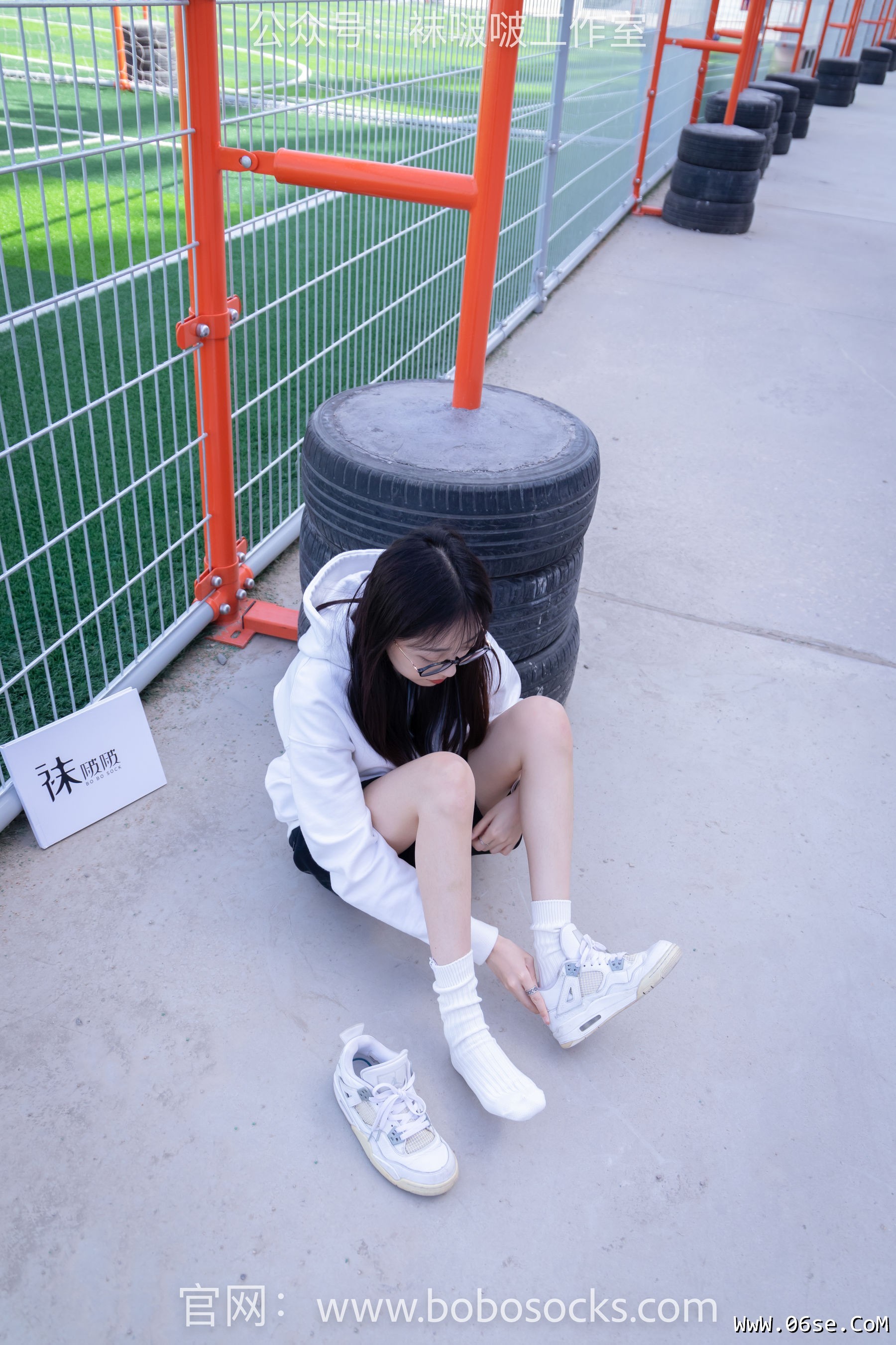 图片[58]-BoBoSocks袜啵啵 No.103 稚予-AJ篮球鞋、白棉袜、裸足[134P]-六色网