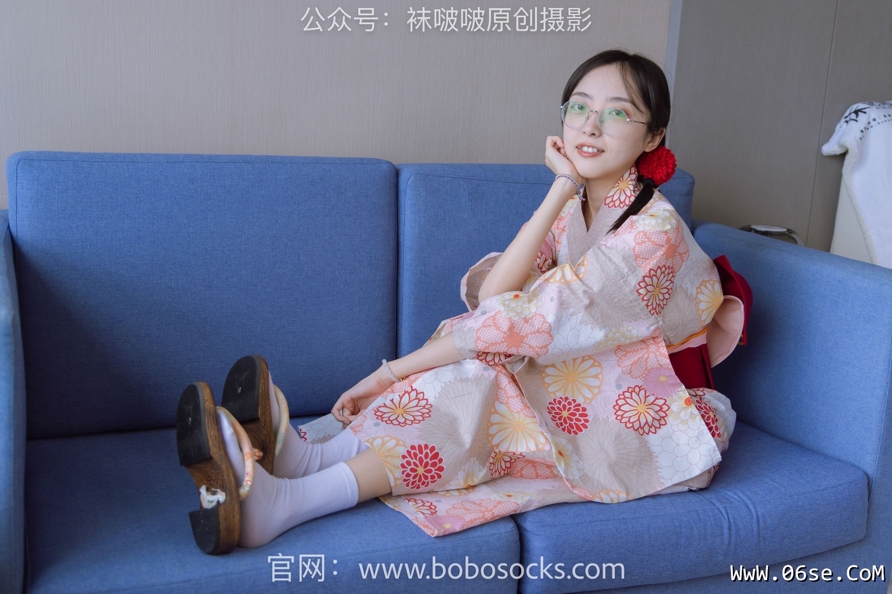 图片[90]-BoBoSocks袜啵啵 No.137 稚予-木屐、分指白棉袜、裸足、和风浴衣[170P]-六色网