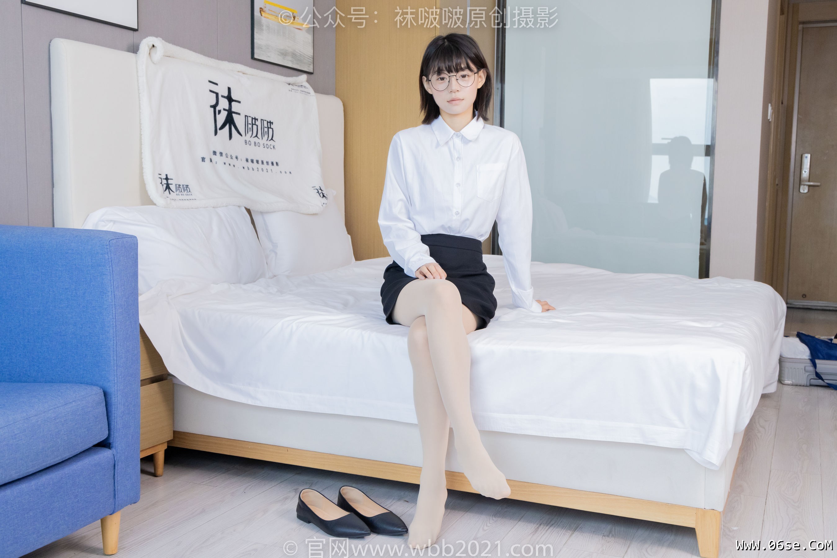 图片[143]-BoBoSocks袜啵啵 No.436 糯米 -OL制服、两双平底鞋、薄黑丝、厚肉丝[150P]-六色网
