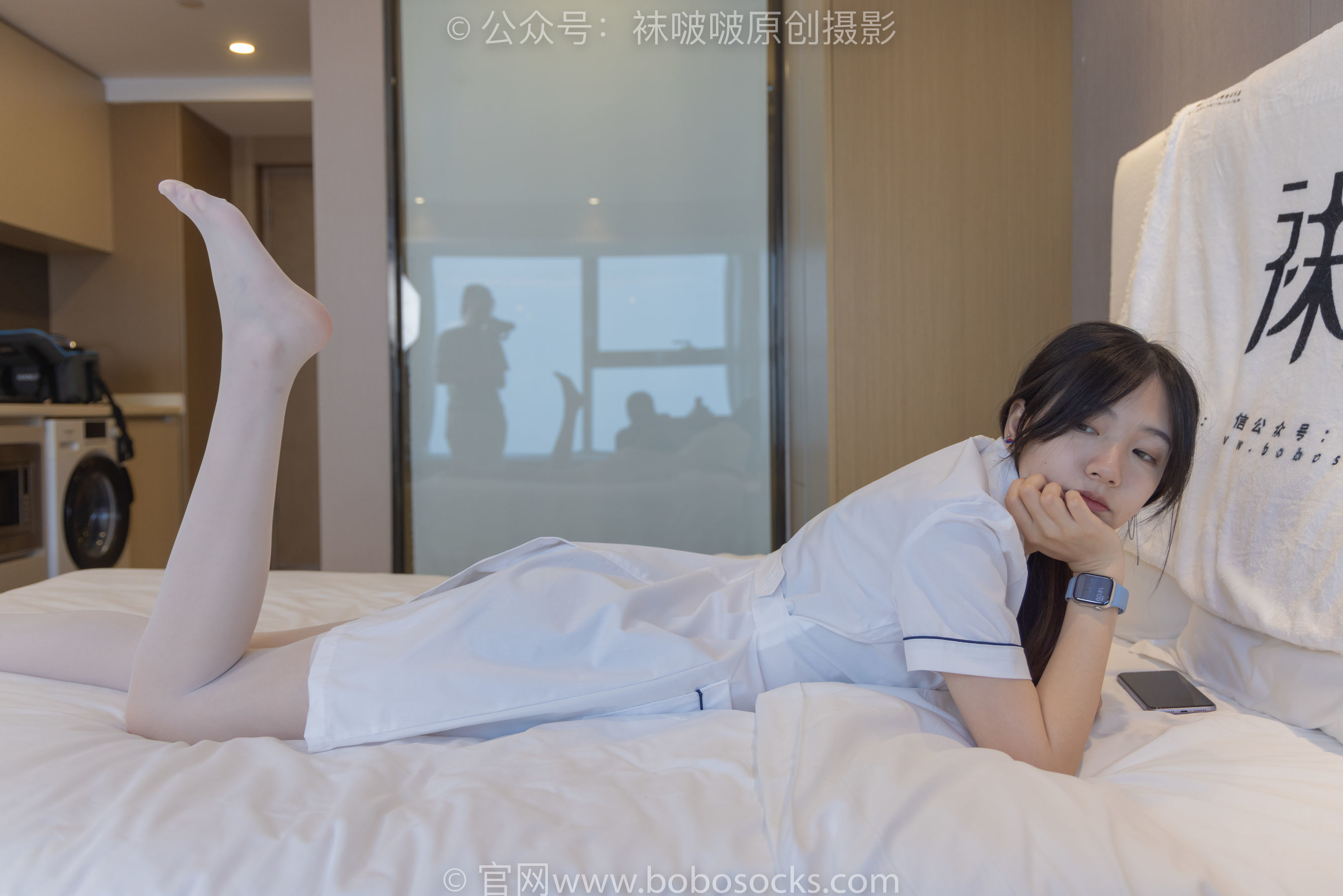 图片[5]-BoBoSocks袜啵啵 No.206 小甜豆 -绑带凉鞋、白丝大腿袜、小护士服[142P]-六色网