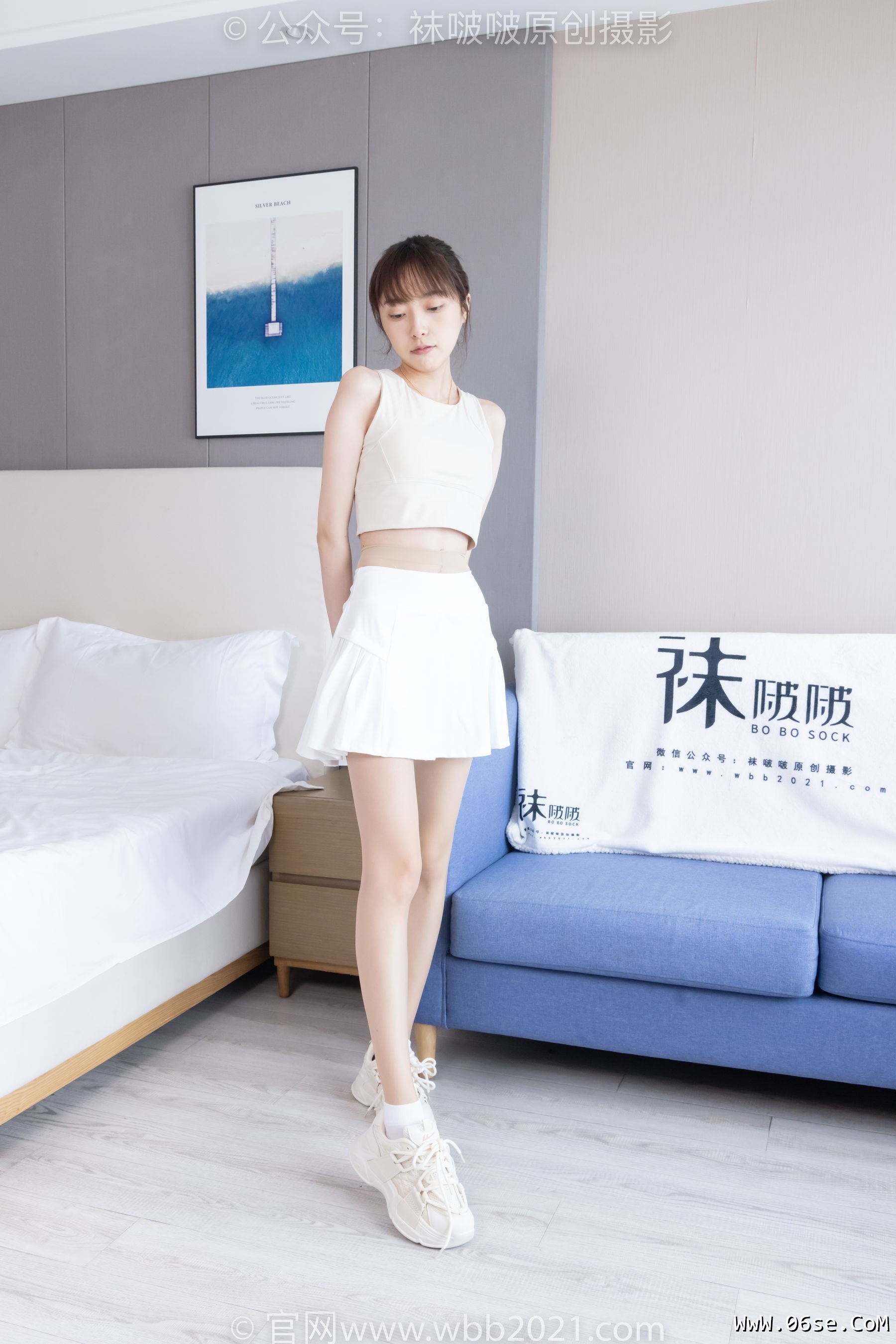 图片[75]-BoBoSocks袜啵啵 No.424 稚予 -运动鞋、白棉袜、肉丝、腰丝[140P]-六色网