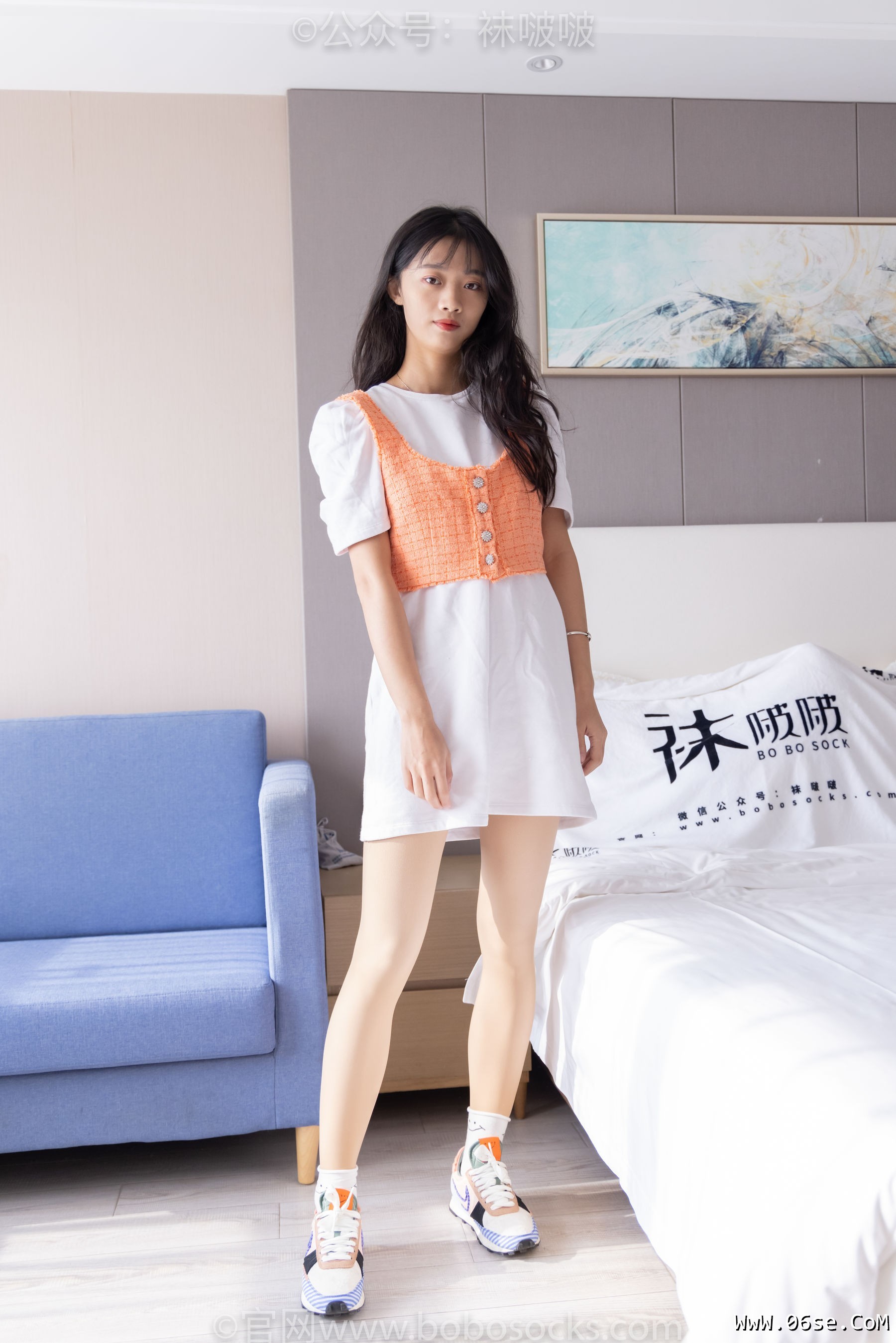 图片[2]-BoBoSocks袜啵啵 No.062 涵涵-运动鞋、白棉袜、厚肉丝[145P]-六色网