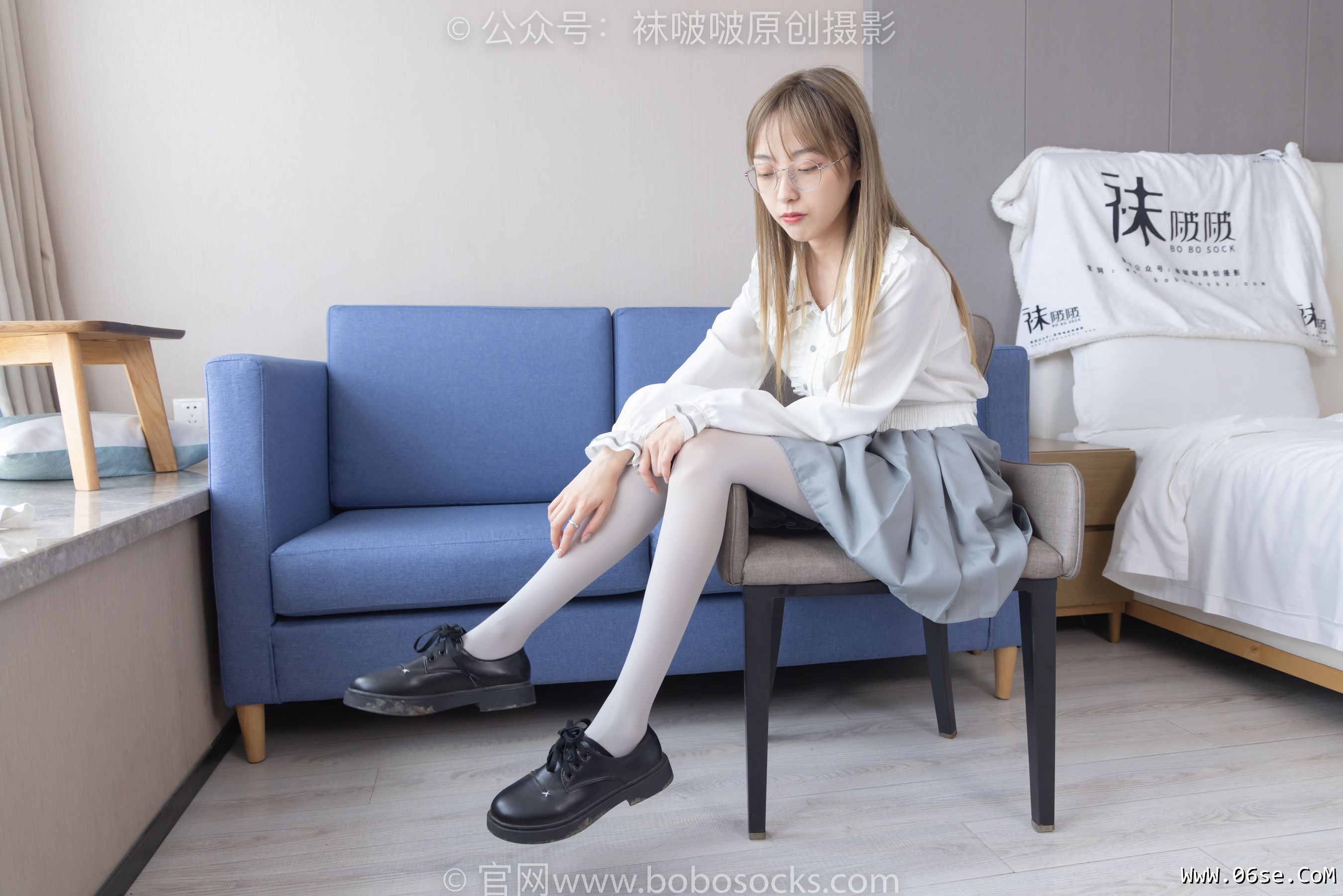 图片[70]-BoBoSocks袜啵啵 No.213 稚予 -黑皮鞋、厚灰丝[140P]-六色网