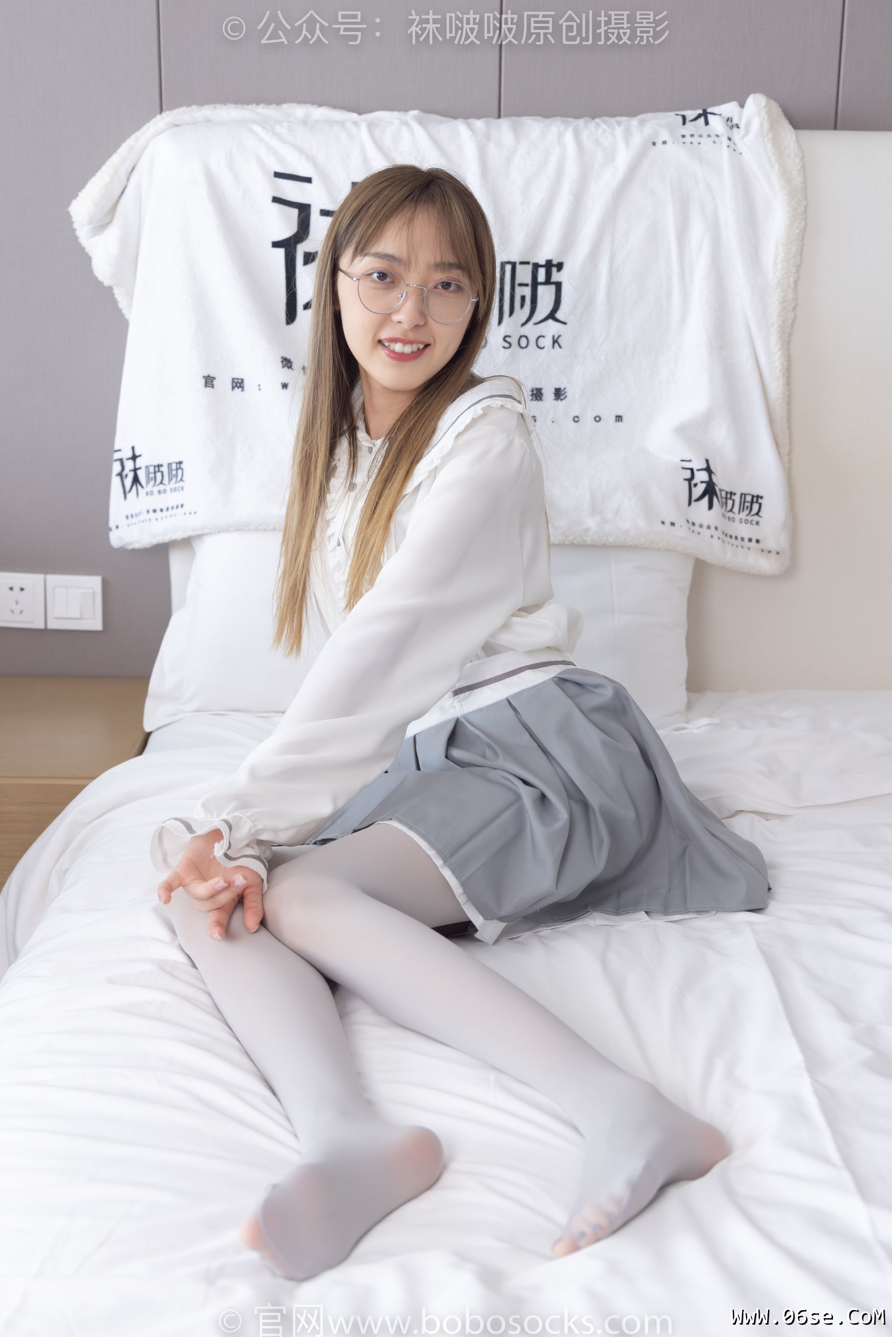 图片[8]-BoBoSocks袜啵啵 No.213 稚予 -黑皮鞋、厚灰丝[140P]-六色网
