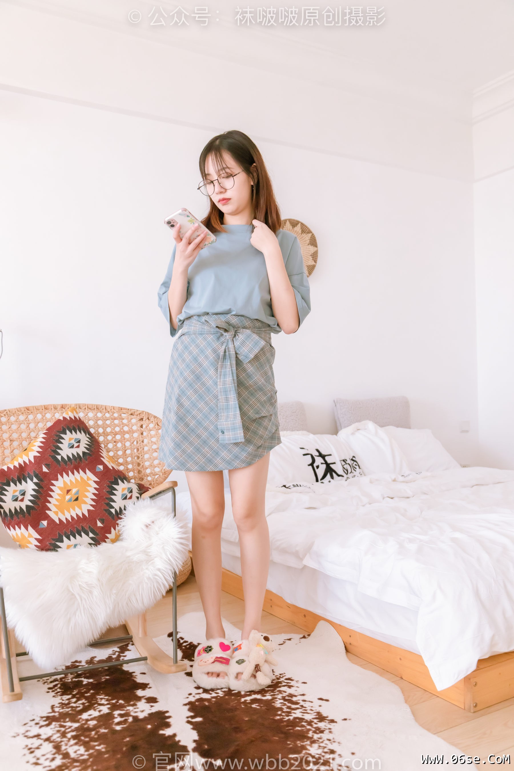 图片[111]-BoBoSocks袜啵啵 No.239 小甜豆-棉拖鞋、灰丝、裸足[140P]-六色网