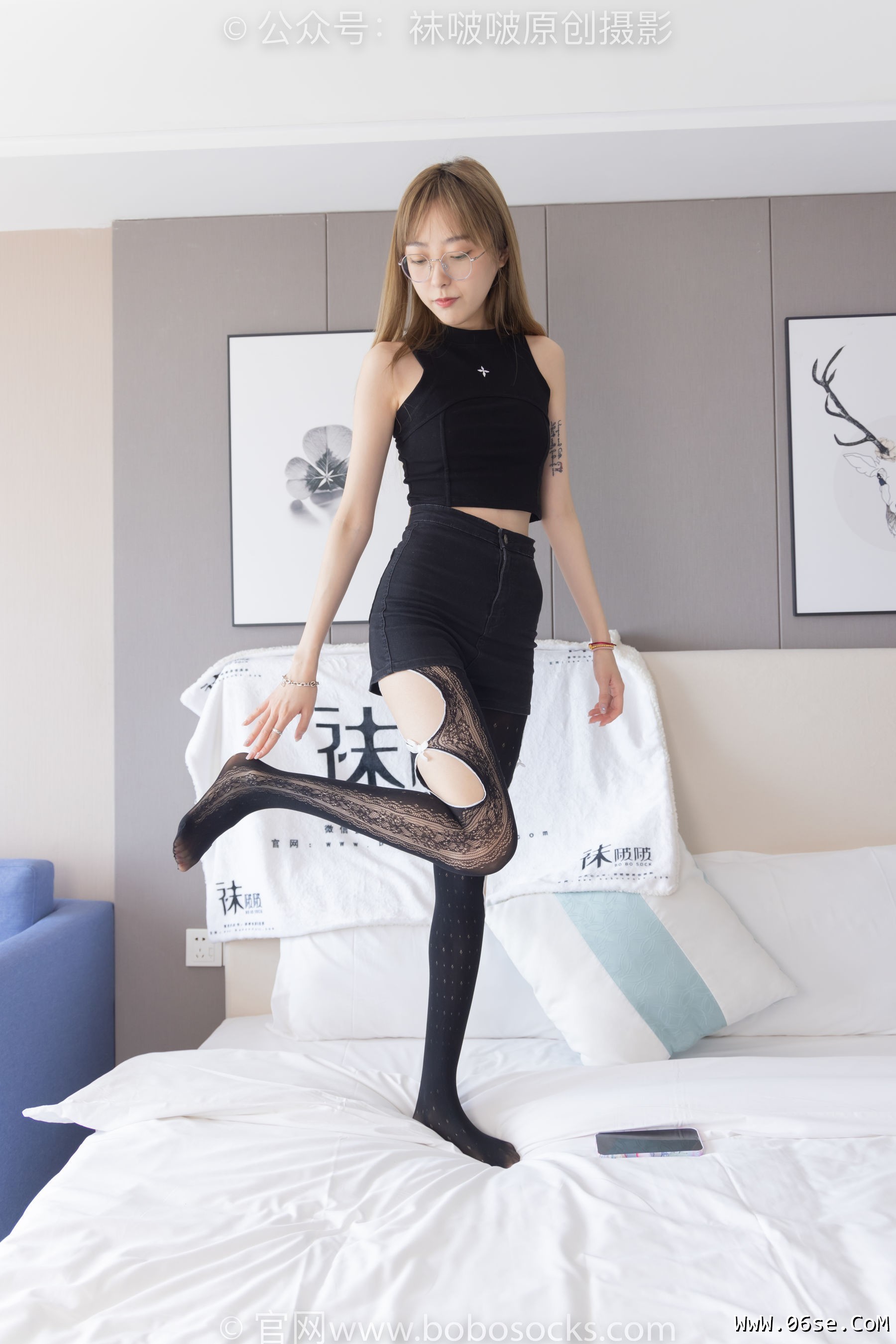 图片[107]-BoBoSocks袜啵啵 No.219 稚予-板鞋、拖鞋、厚黑丝、蕾丝黑丝[140P]-六色网
