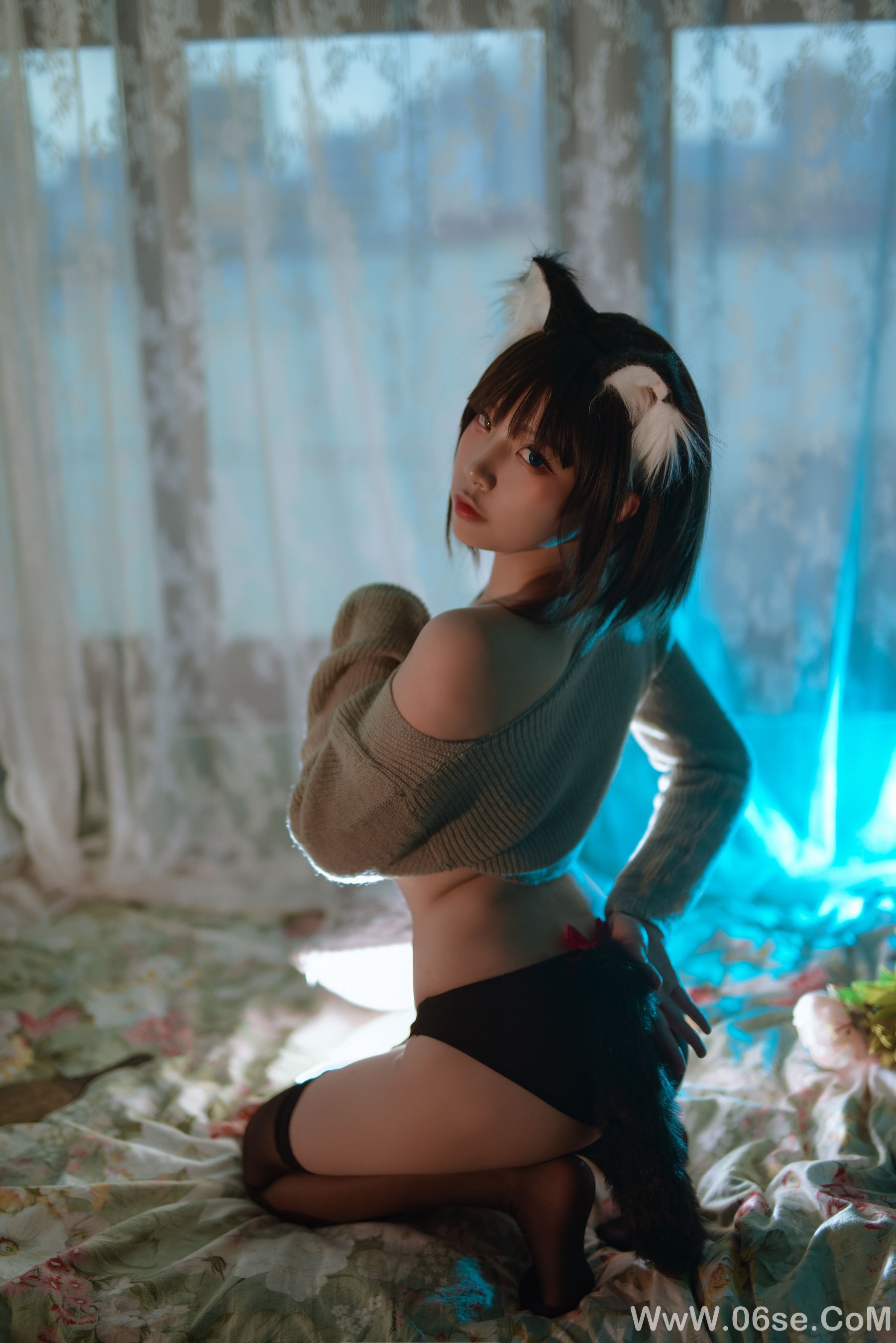 图片[24]-人气Coser二佐Nisa 宠物少女 私房黑猫[28P]-六色网