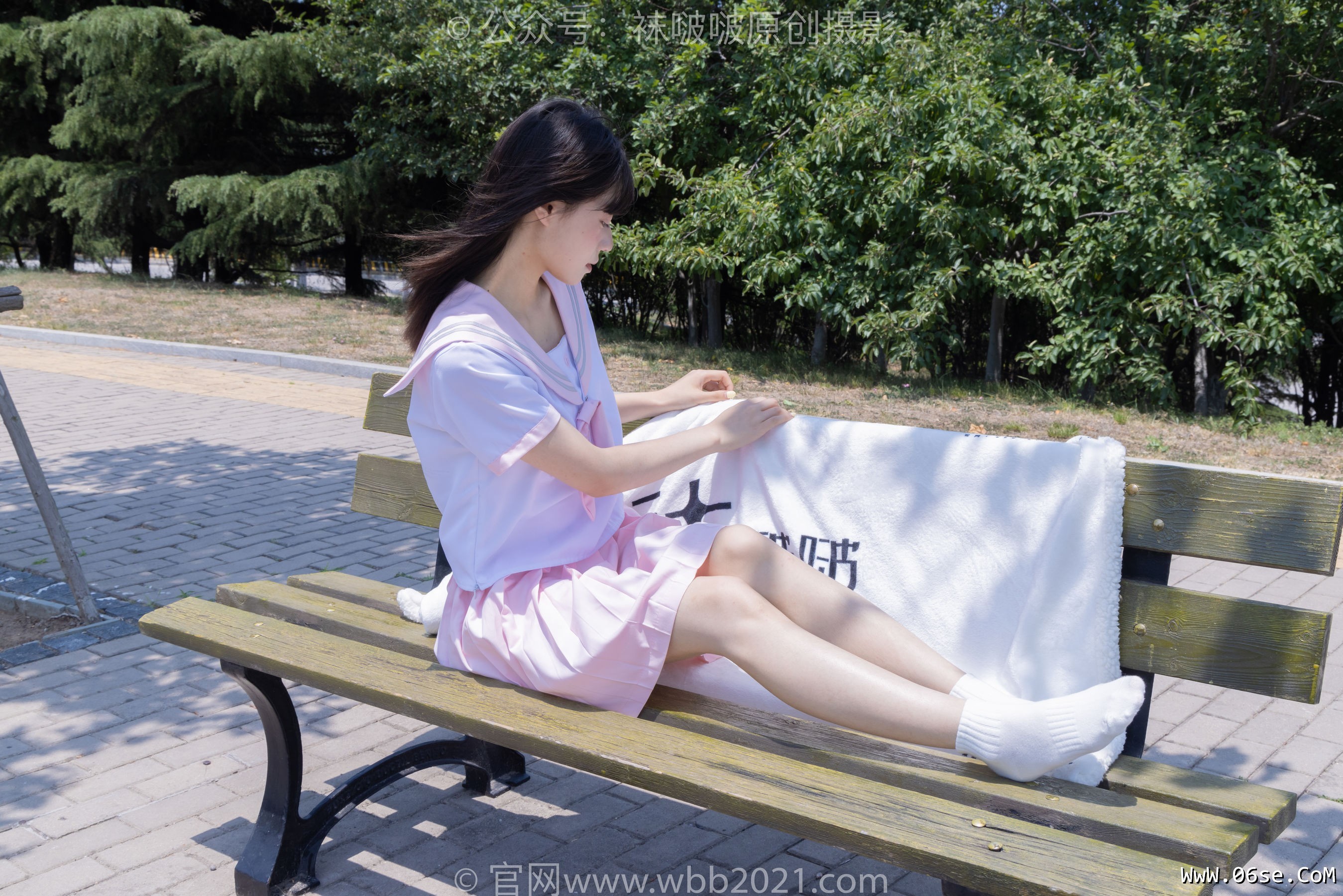 图片[110]-BoBoSocks袜啵啵 No.399 糯米 -皮鞋、白棉袜、jk制服[145P]-六色网