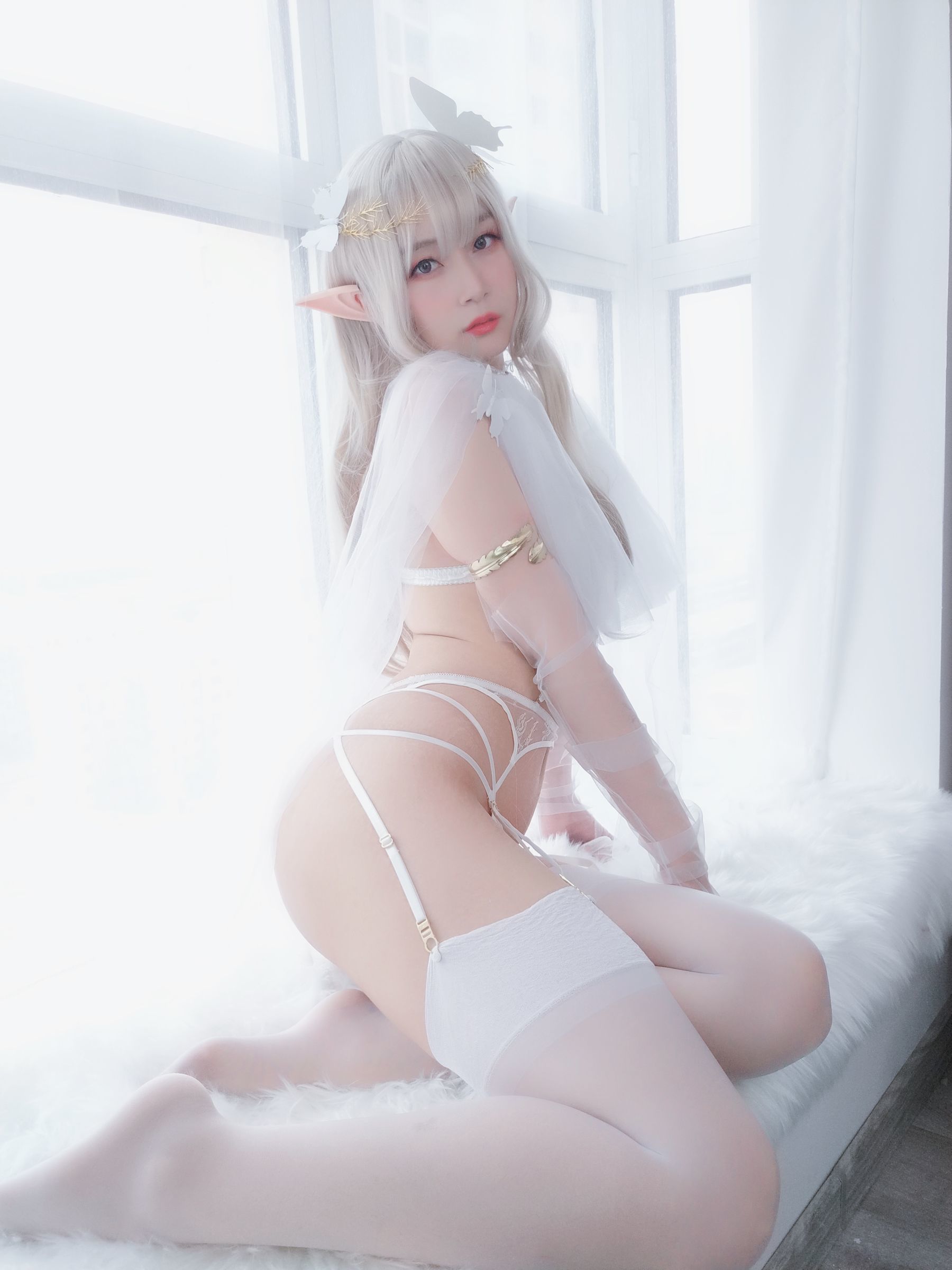 图片[18]-Coser小姐姐白银 纯白精灵[45P]-六色网