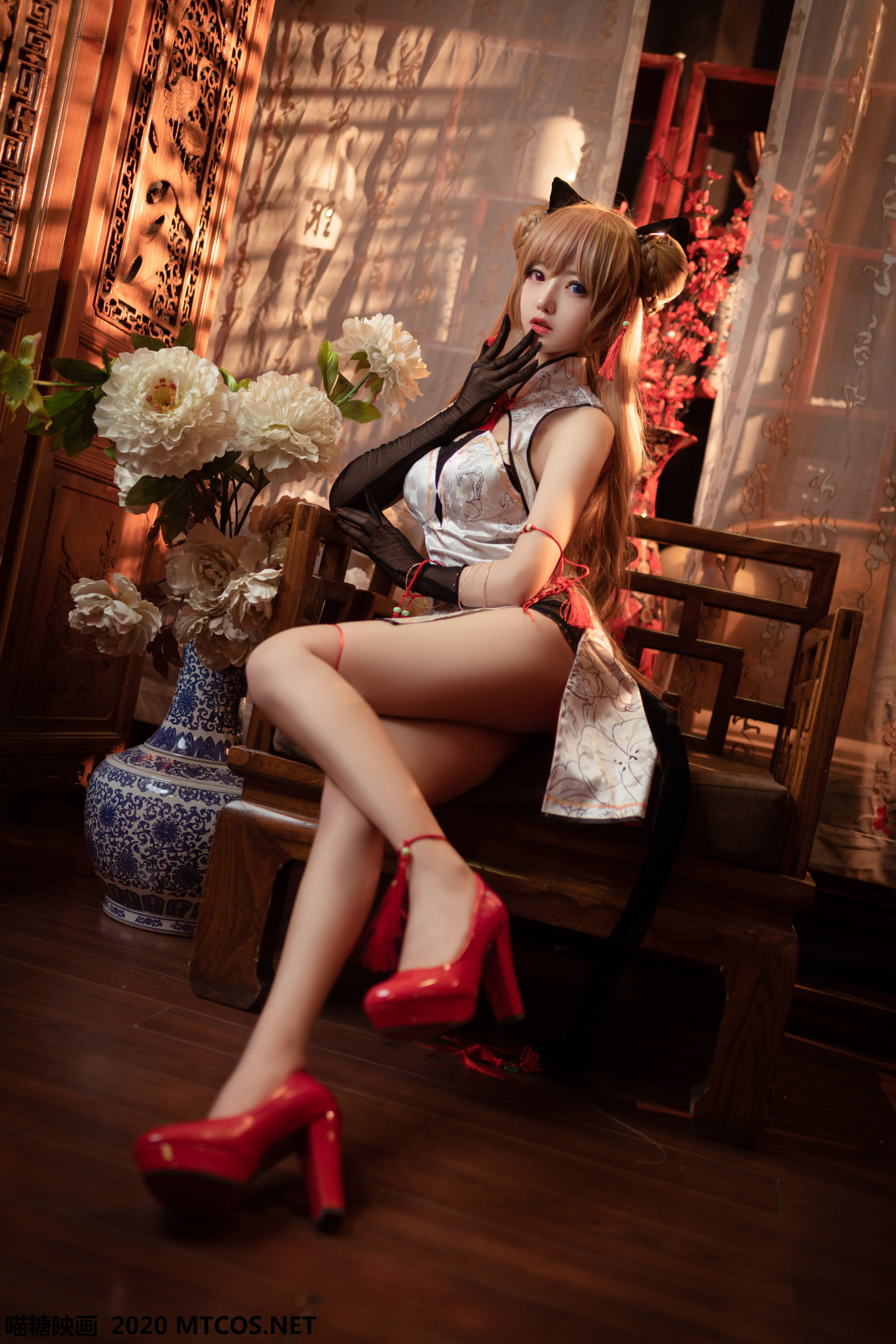 图片[6]-[喵糖映画] HML.011 蜂糖花旗袍 [20P]-六色网