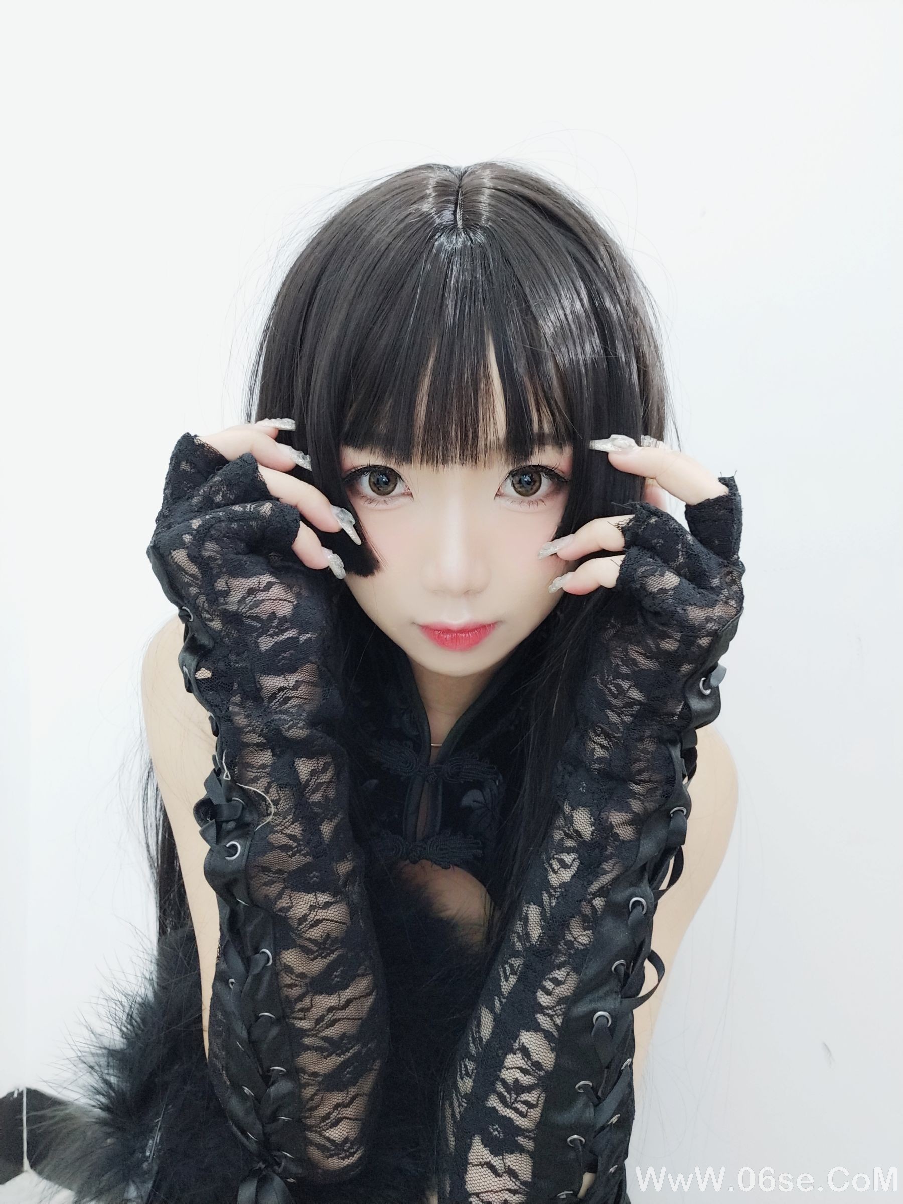 图片[62]-白嫩美少女鬼畜瑶 黑色旗袍[70P]-六色网
