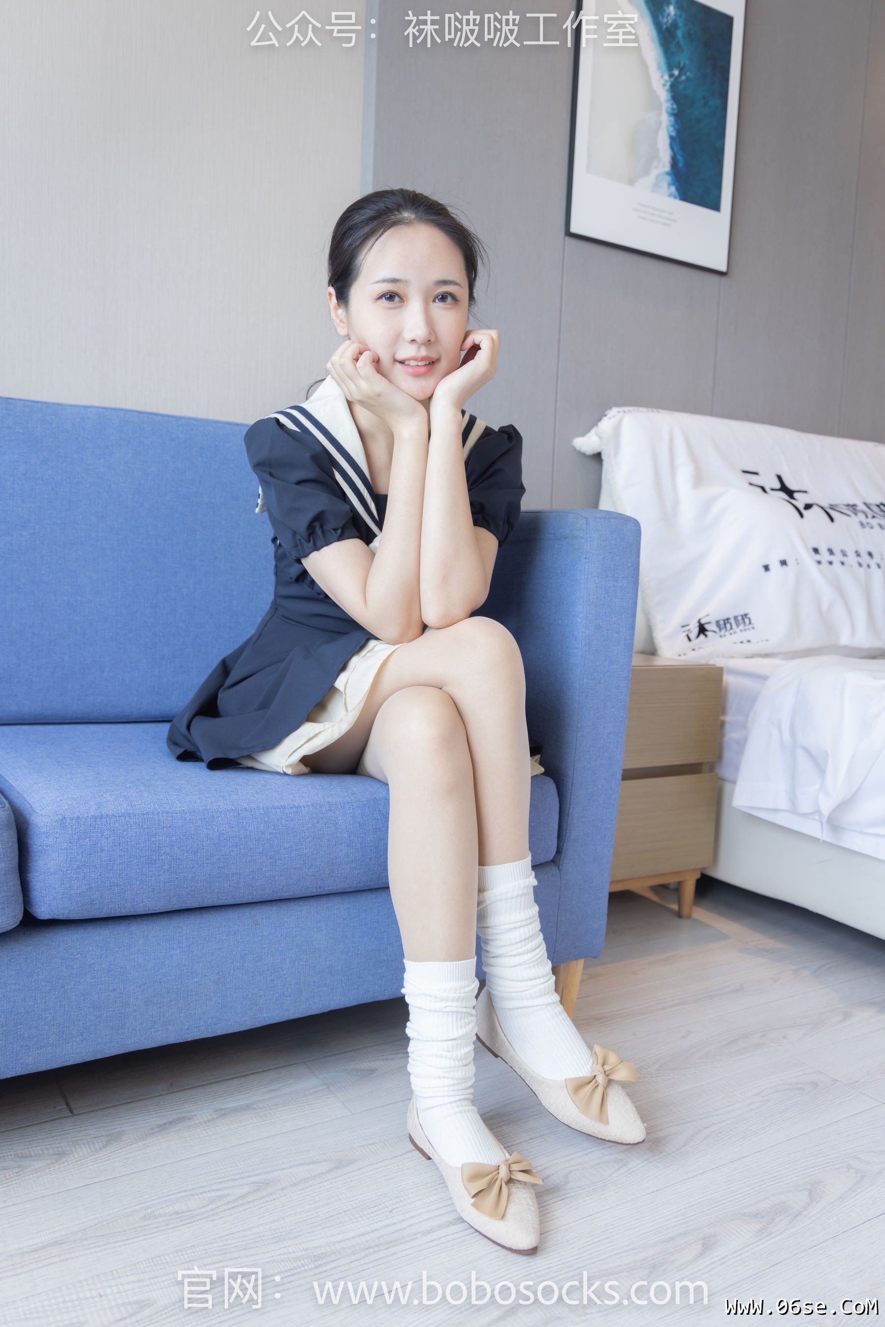 图片[6]-BoBoSocks袜啵啵 No.107 小安-平底鞋、白棉袜、肉丝[140P]-六色网