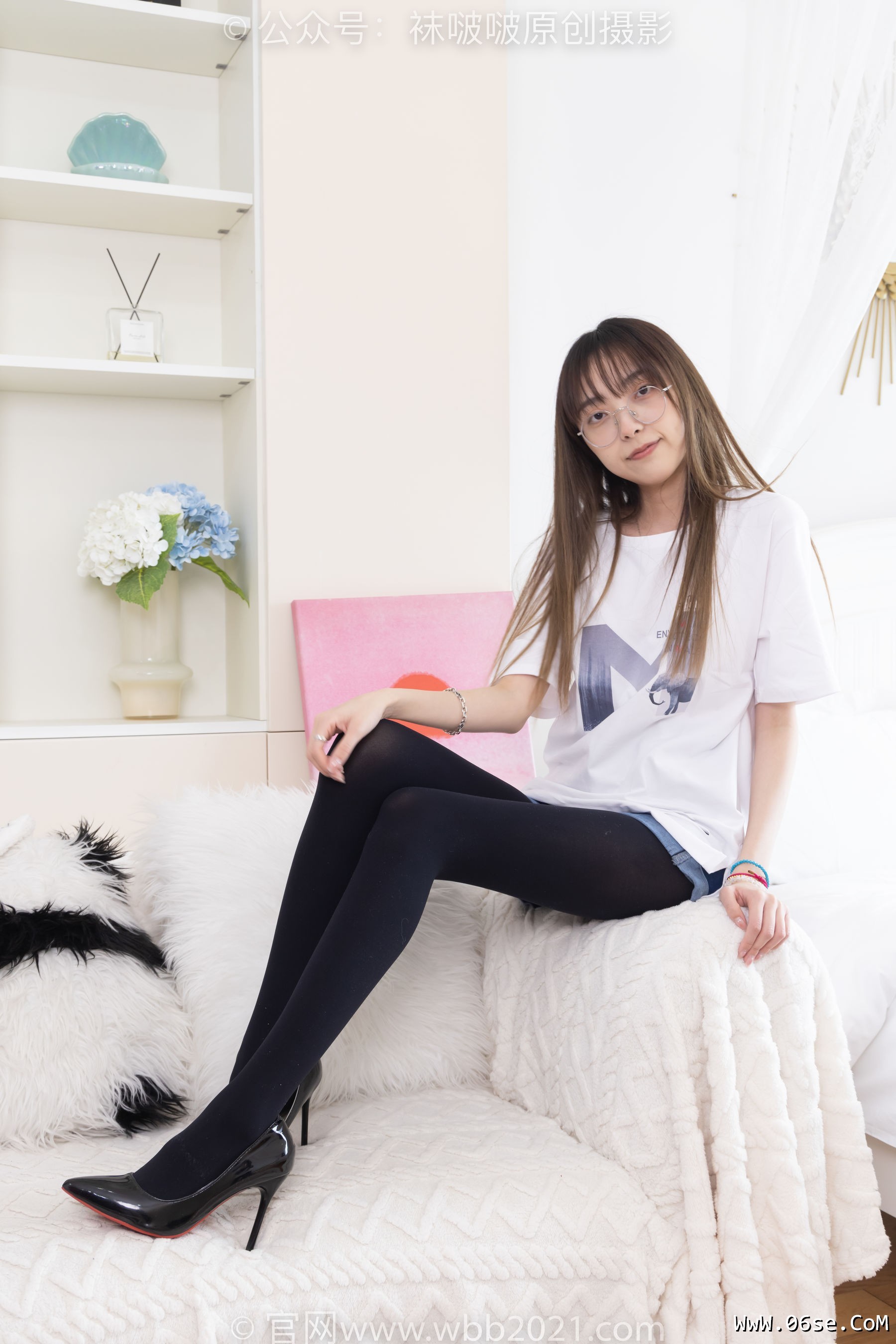 图片[57]-BoBoSocks袜啵啵 No.330 稚予 -高跟鞋、厚黑丝[150P]-六色网