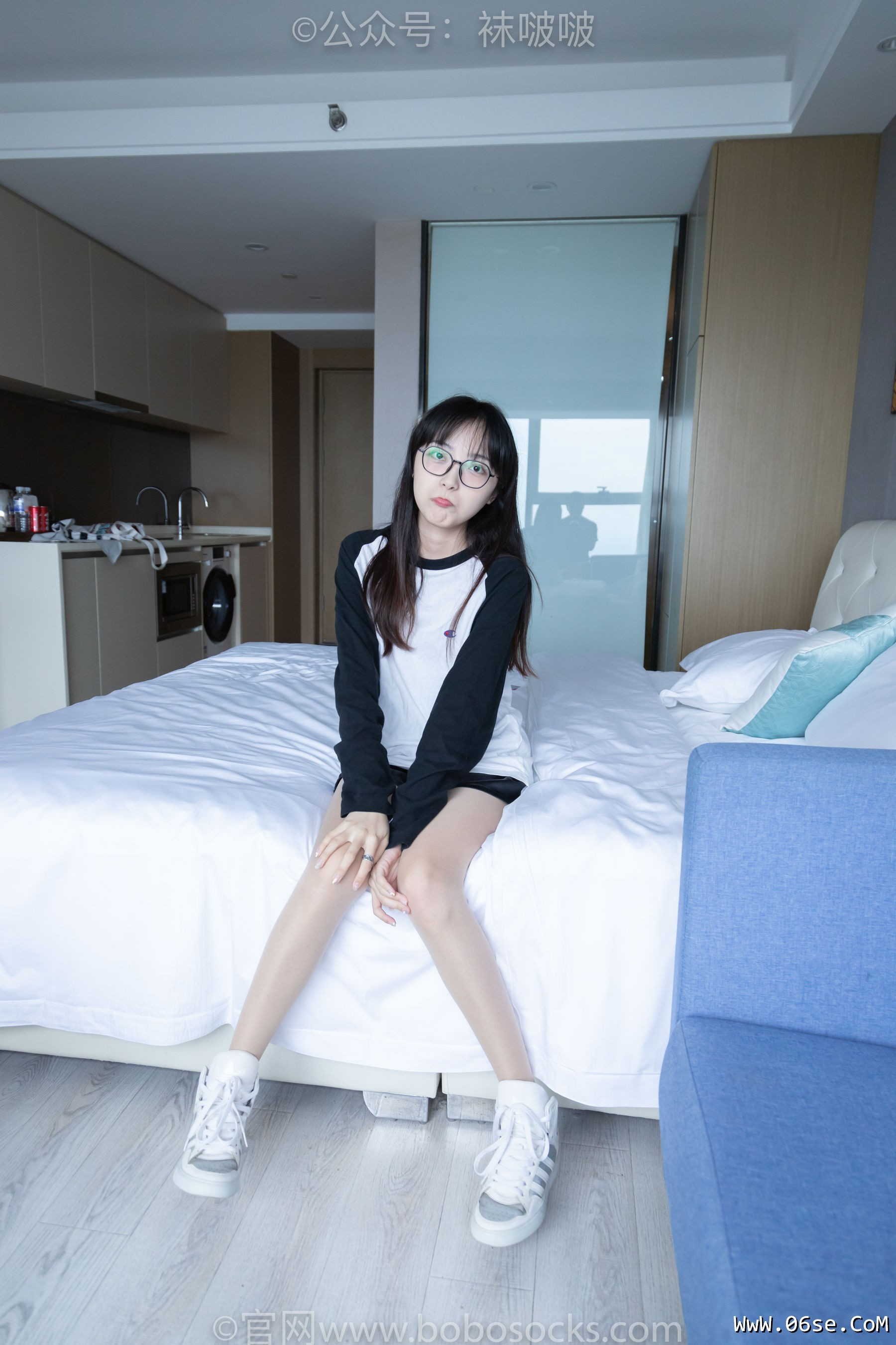 图片[25]-BoBoSocks袜啵啵 No.015 稚予-阿迪板鞋、白色短棉袜、肉丝[148P]-六色网