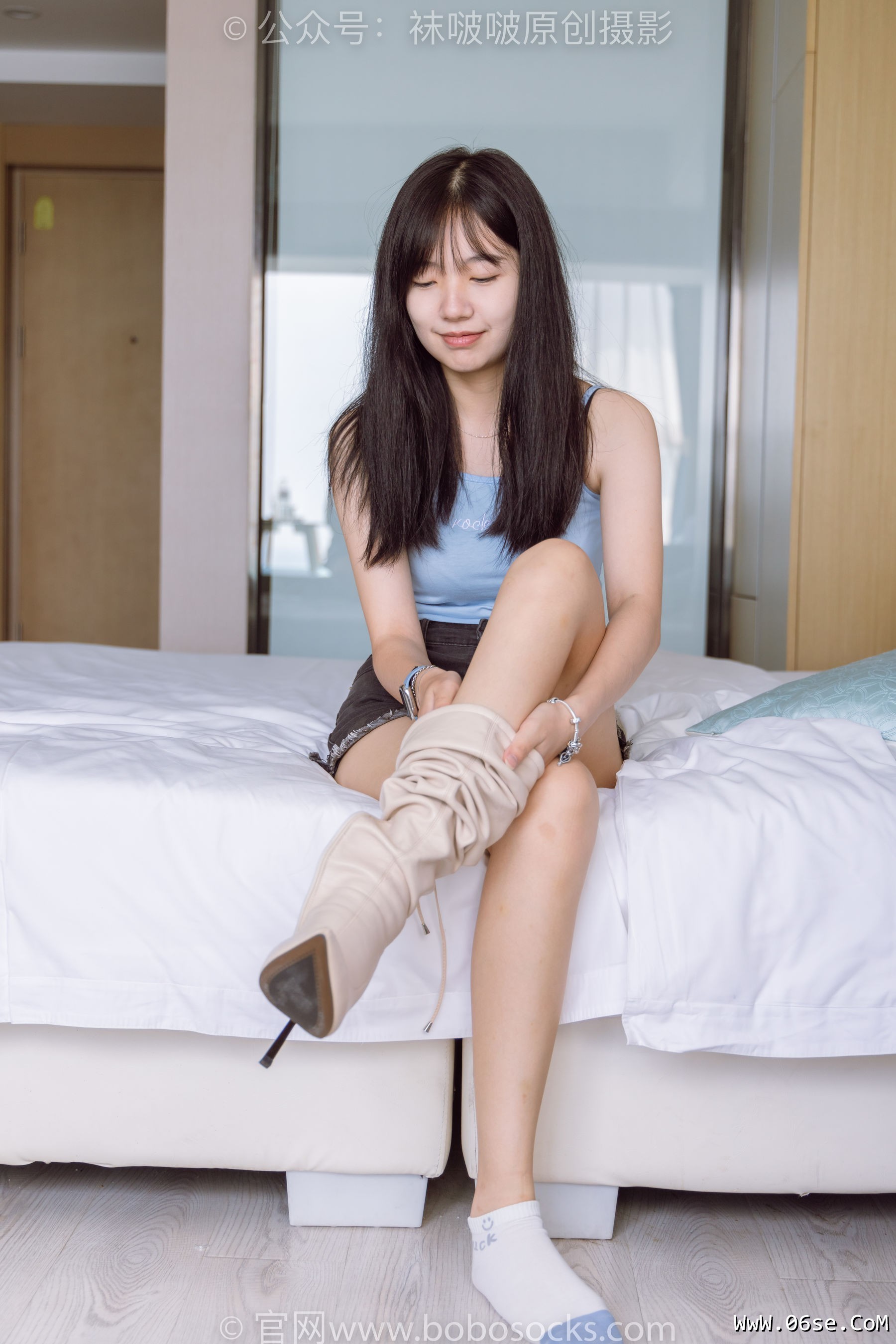图片[175]-BoBoSocks袜啵啵 No.174 小甜豆-高跟长靴、白棉袜、裸足[178P]-六色网
