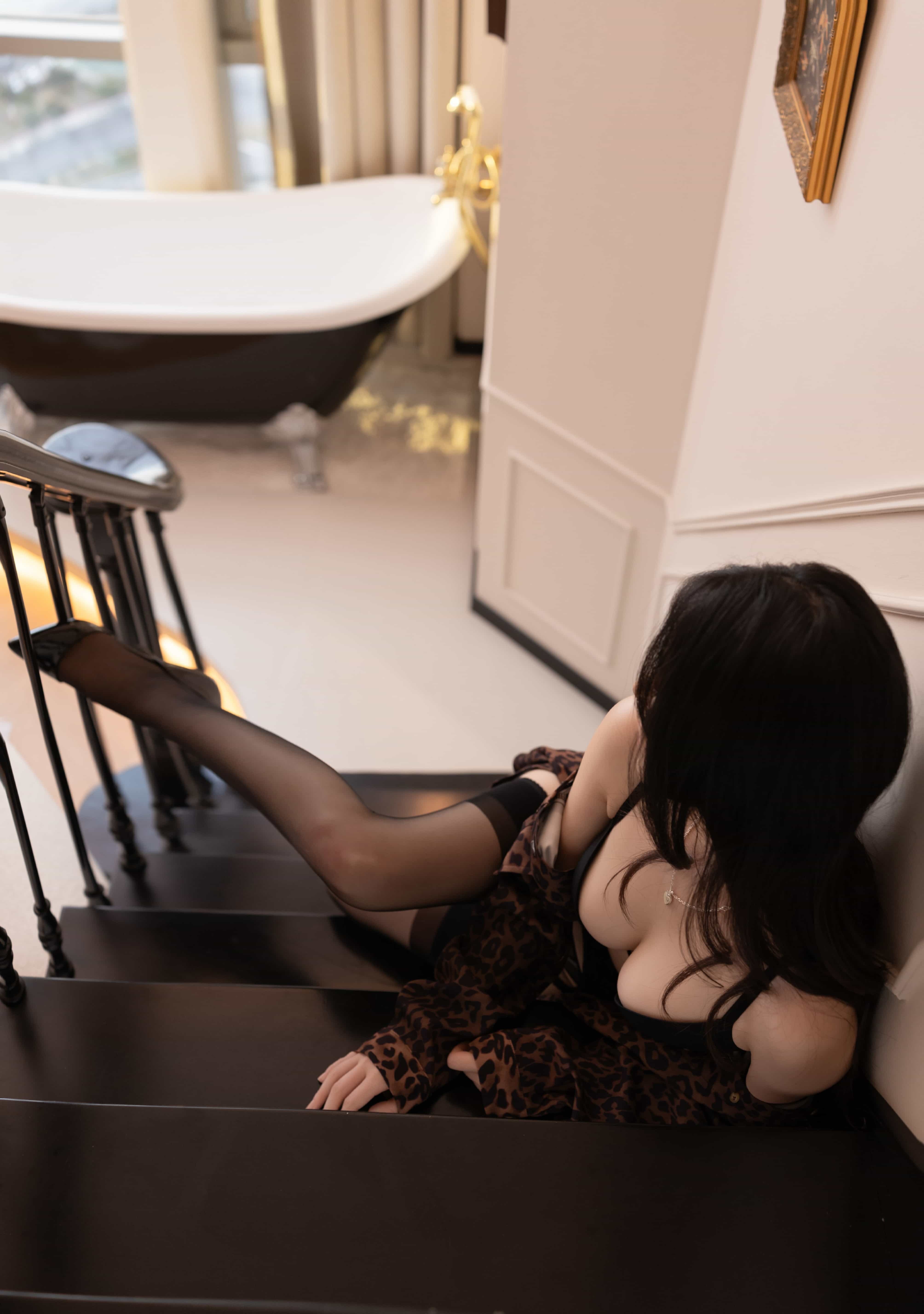 图片[58]-秀人名模鱼子酱Fish《豹纹衬衫》写真[120P]-六色网