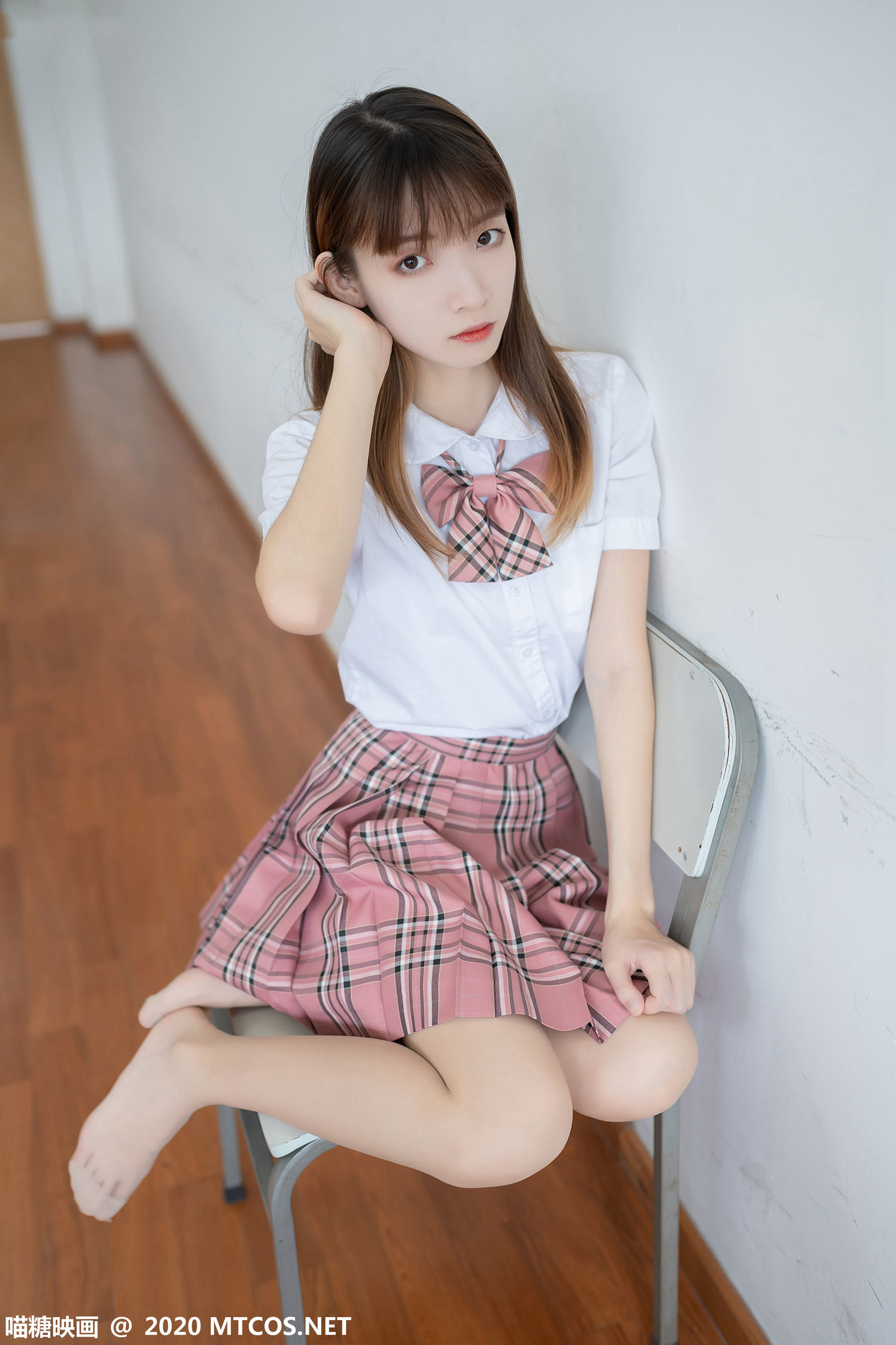 图片[41]-[喵糖映画] JKL.009 粉格JK制服 [49P]-六色网