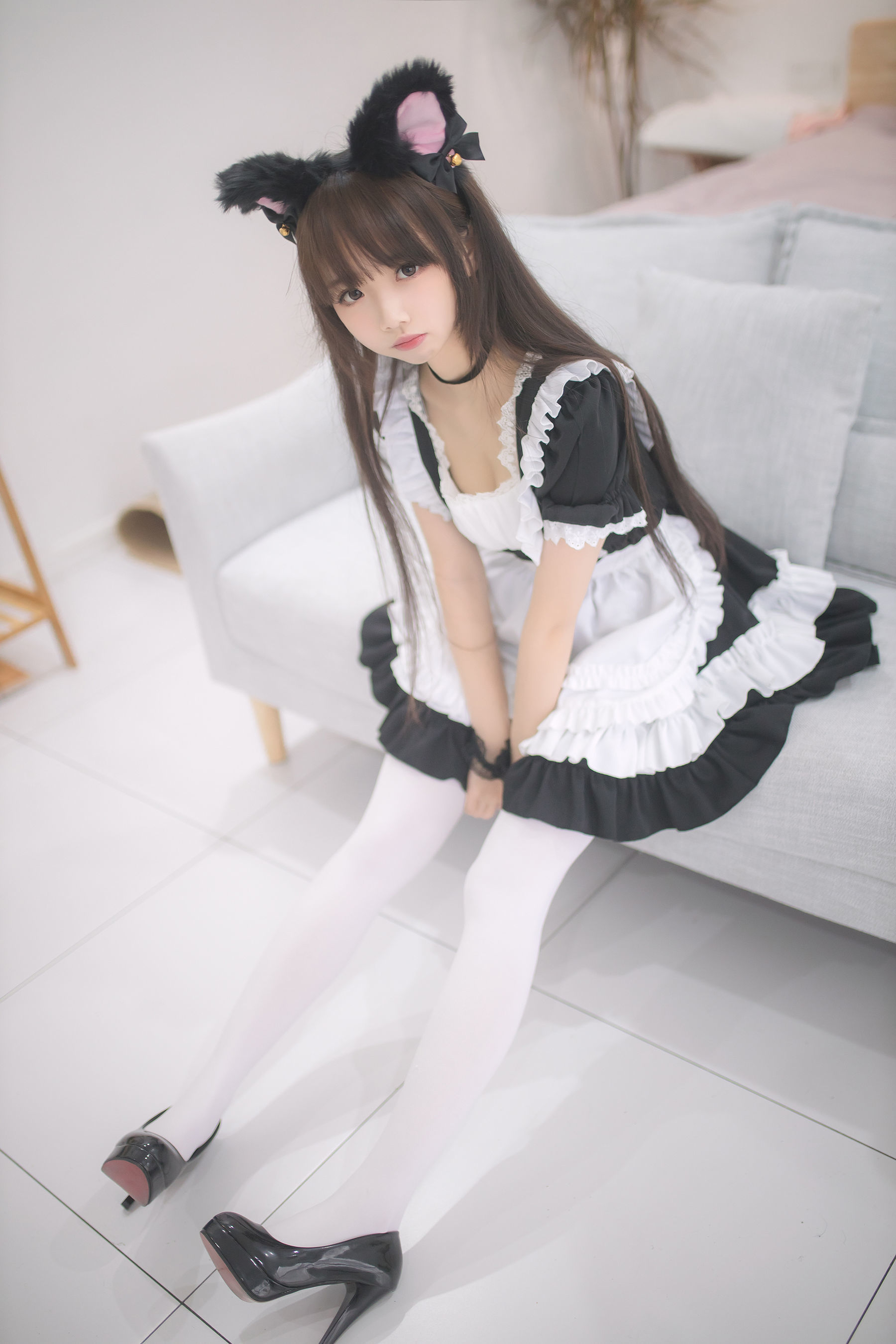 图片[3]-Cos小姐姐雪琪 白丝女仆[30P]-六色网