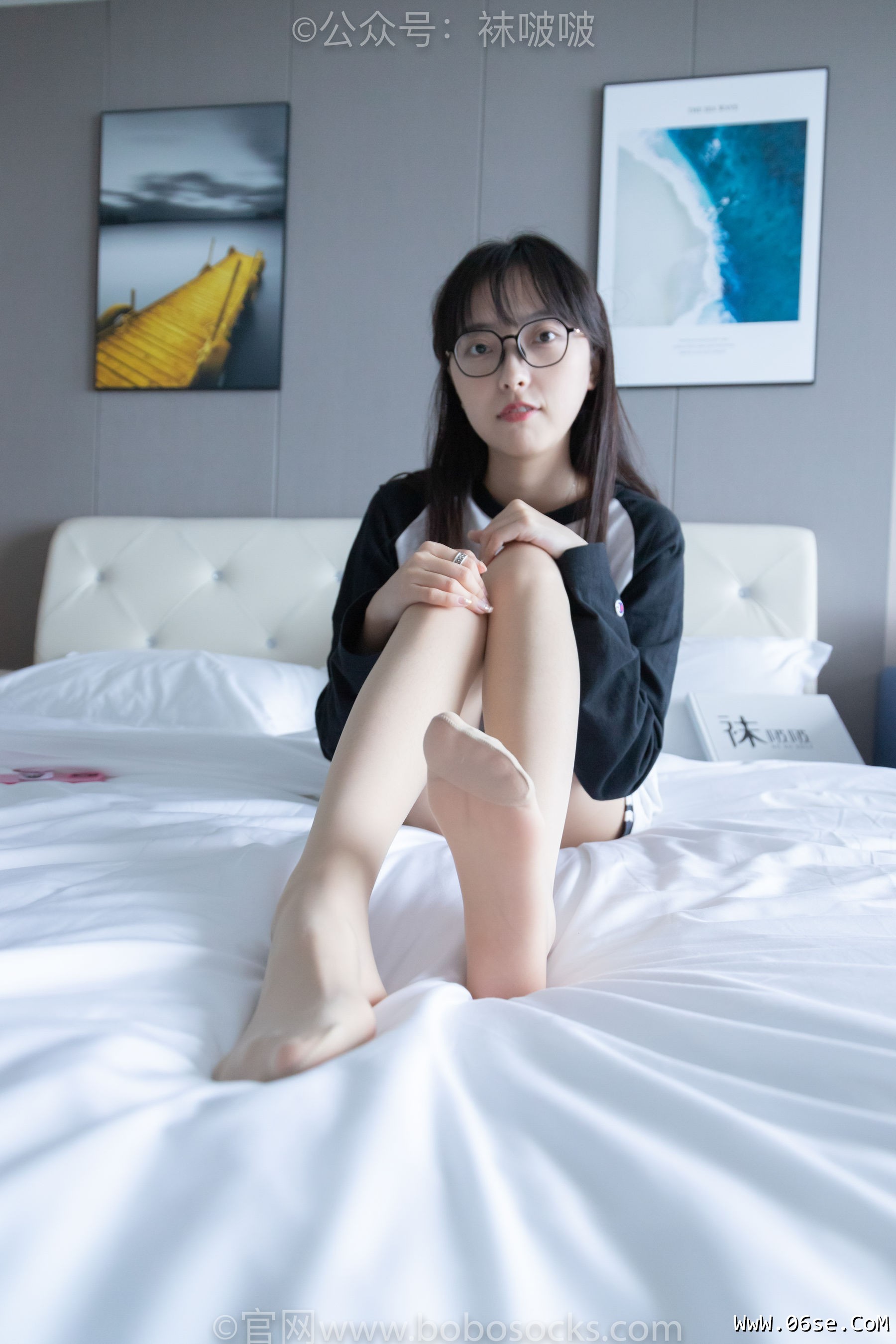 图片[123]-BoBoSocks袜啵啵 No.015 稚予-阿迪板鞋、白色短棉袜、肉丝[148P]-六色网