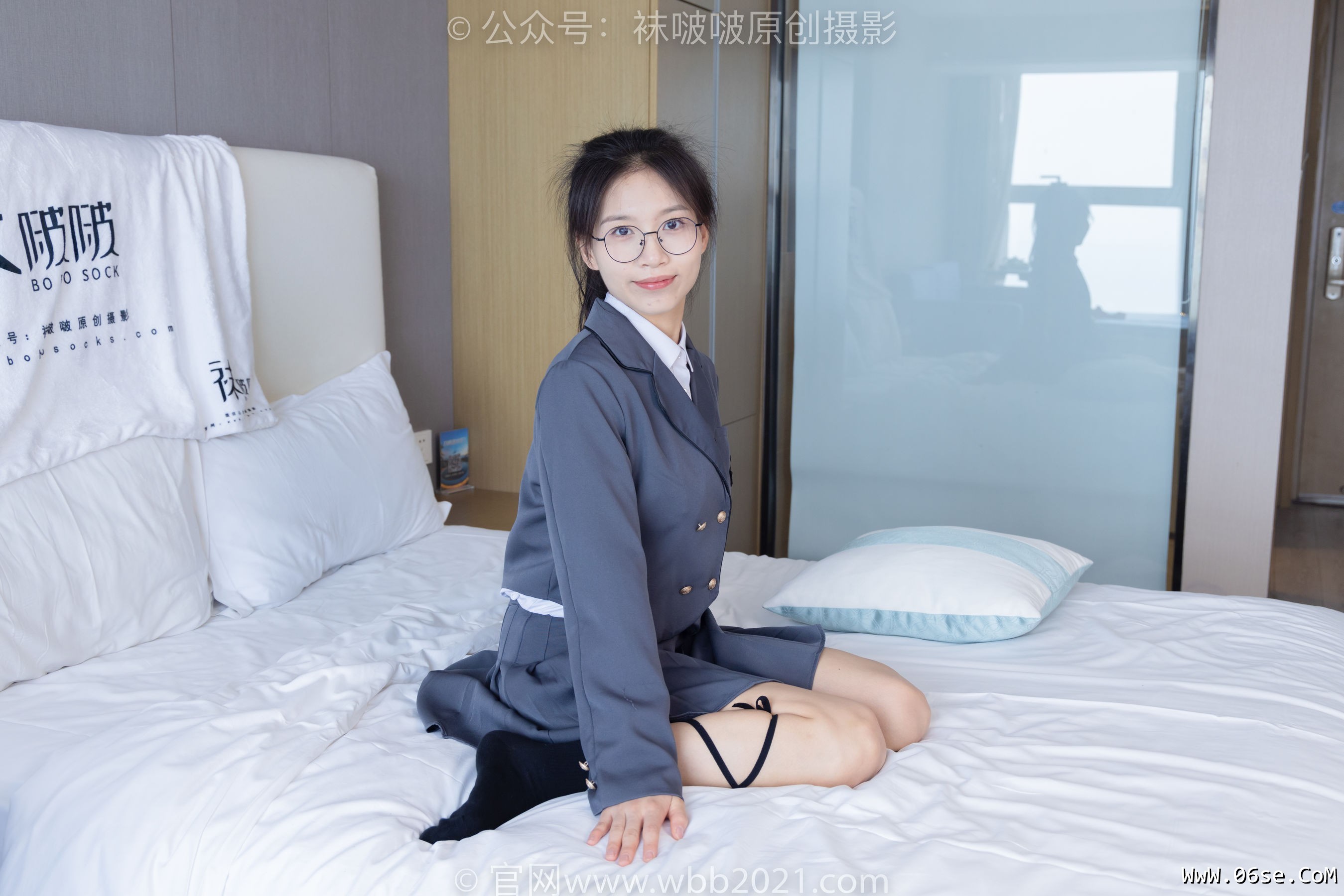 图片[13]-BoBoSocks袜啵啵 No.268 芝士 -黑皮鞋、绑带黑棉袜、学院制服[139P]-六色网