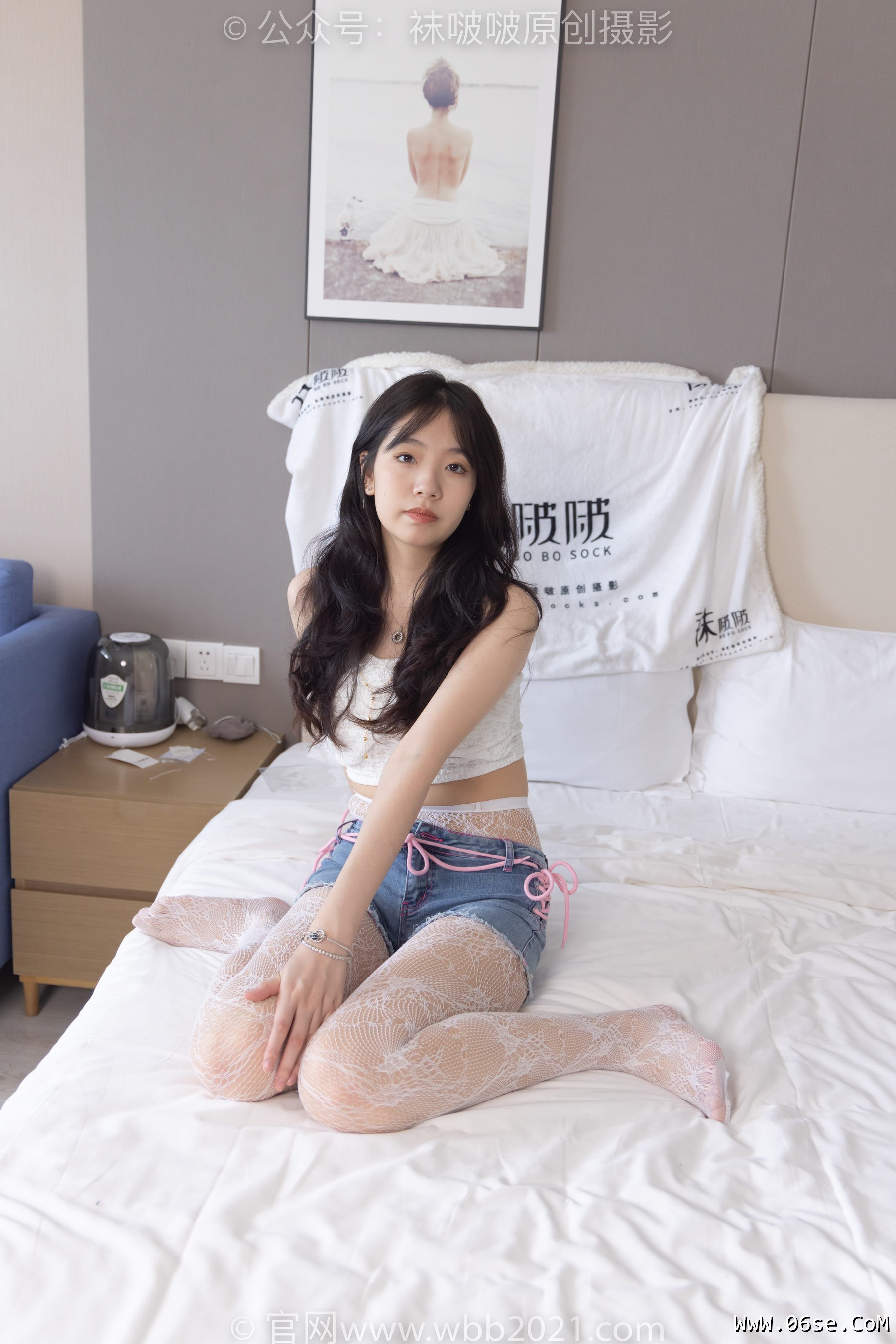 图片[49]-BoBoSocks袜啵啵 No.231 小甜豆-板鞋、白色蕾丝袜、可拆卸牛仔裤、裤里丝[154P]-六色网