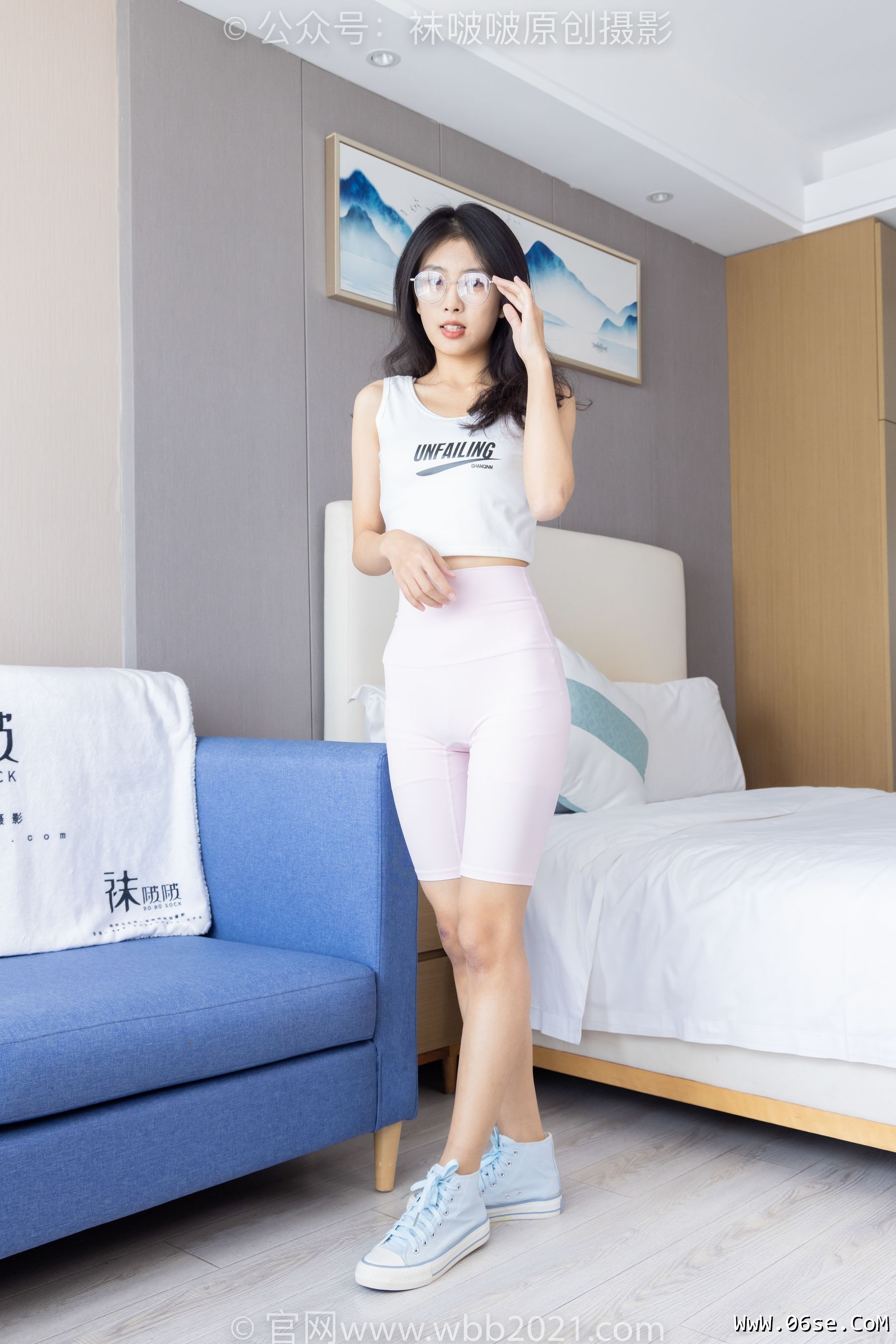 图片[112]-BoBoSocks袜啵啵 No.301 奶油 -两双板鞋、白棉袜、短黑丝、裸足[240P]-六色网