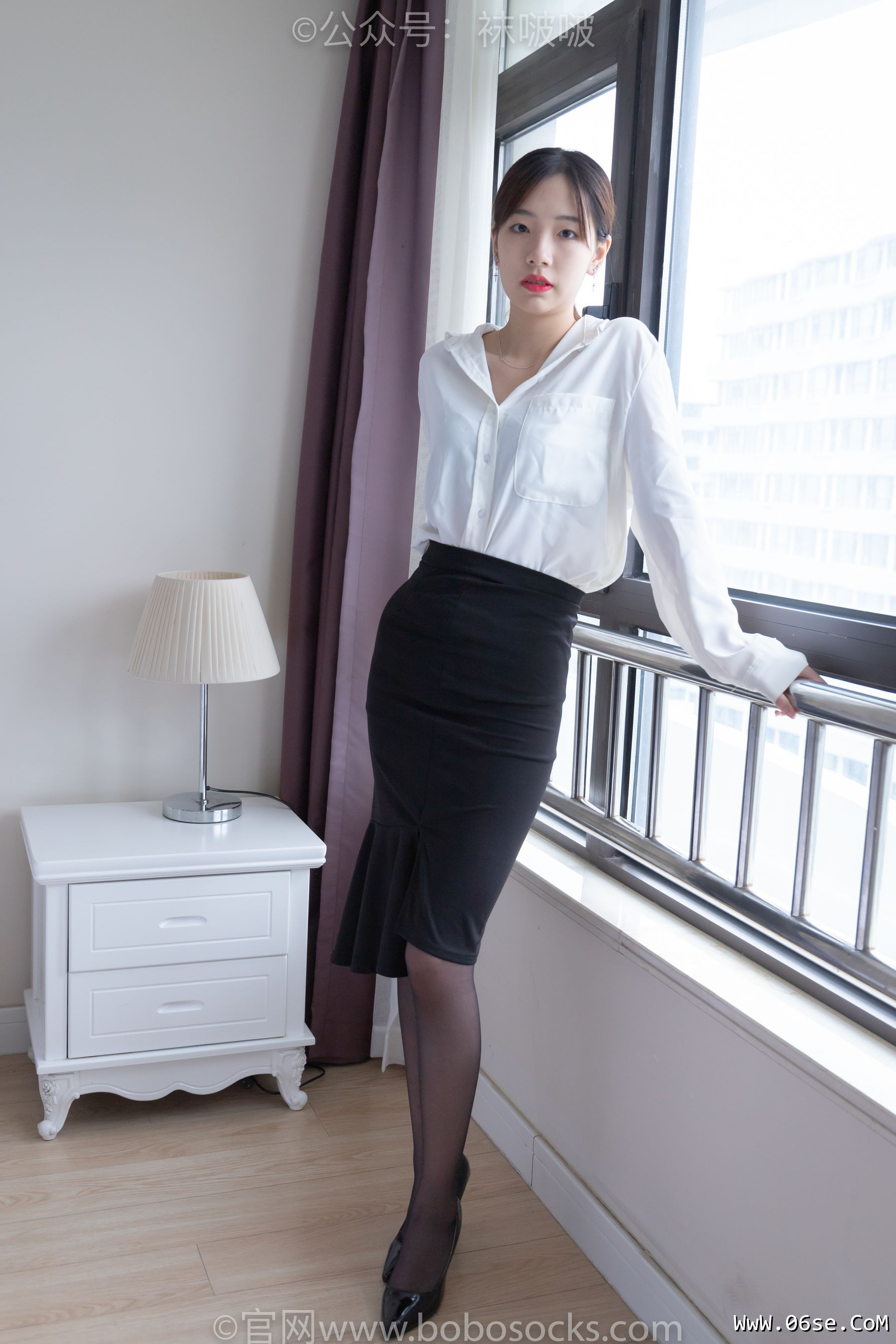 图片[6]-BoBoSocks袜啵啵 No.017 小甜豆-OL制服、高跟鞋、黑丝[131P]-六色网