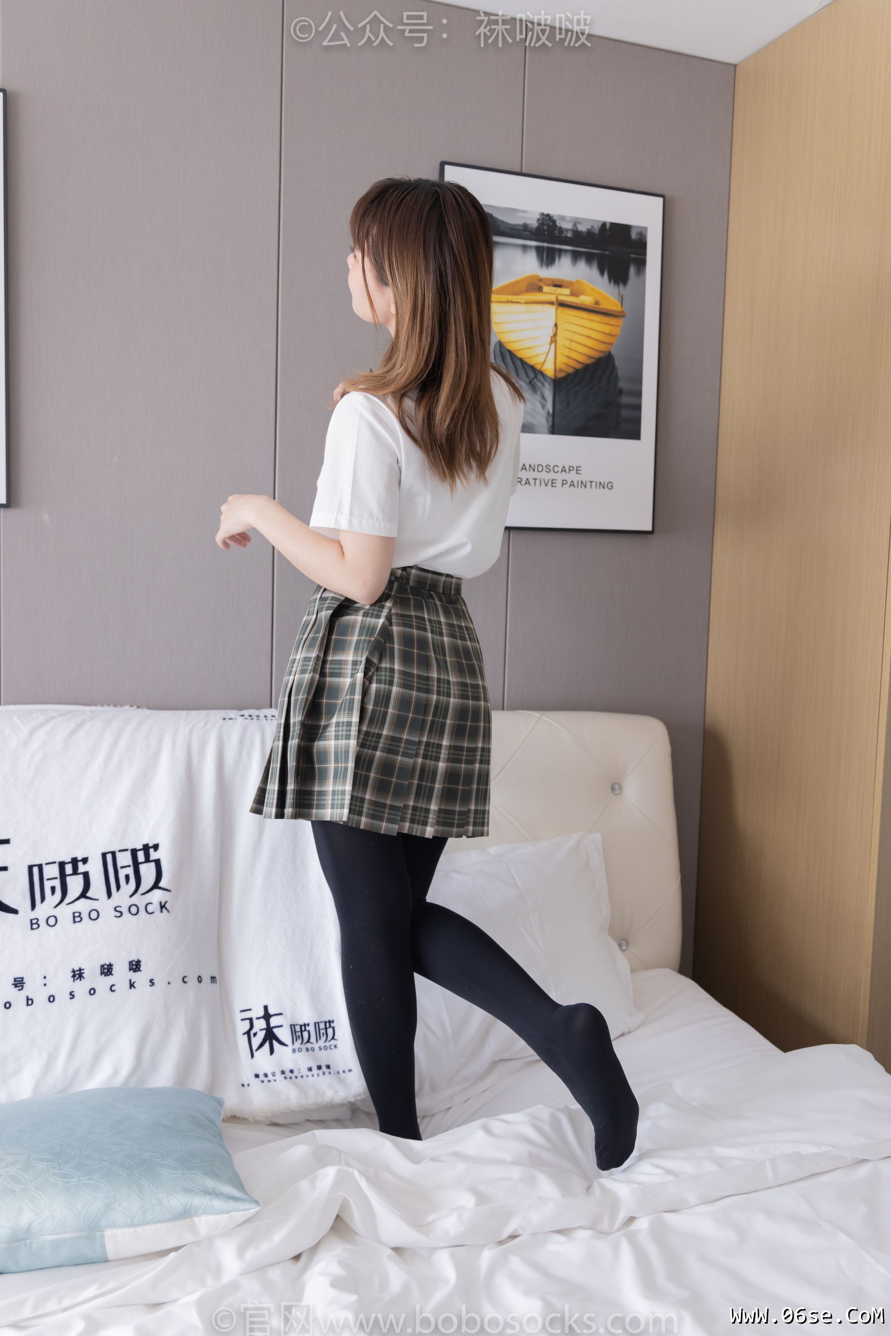 图片[120]-BoBoSocks袜啵啵 No.056 朵朵-JK制服、皮鞋、厚黑丝[135P]-六色网