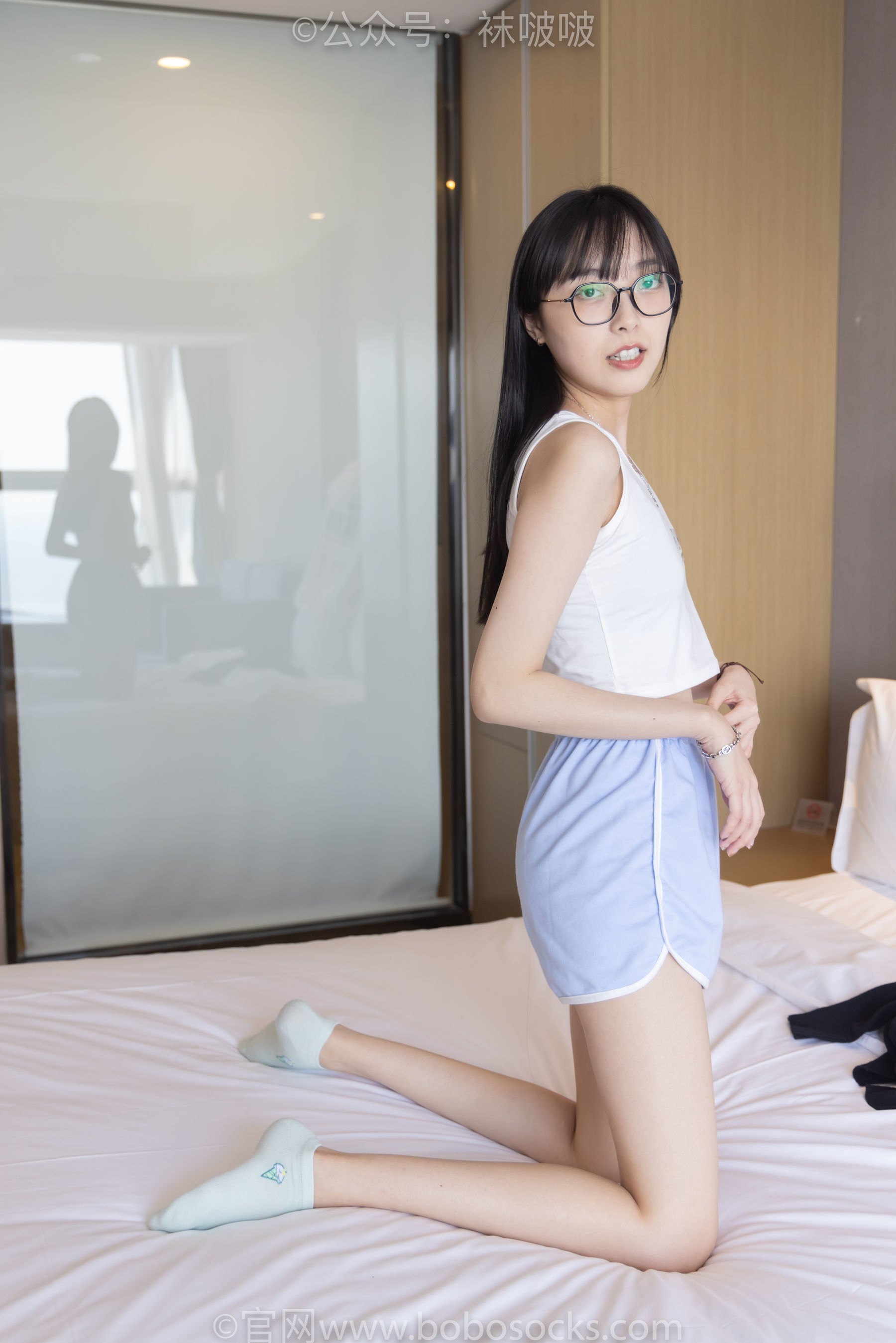 图片[37]-BoBoSocks袜啵啵 No.081 稚予- AJ、浅黄色短棉袜、浅蓝色短棉袜、裸足[145P]-六色网