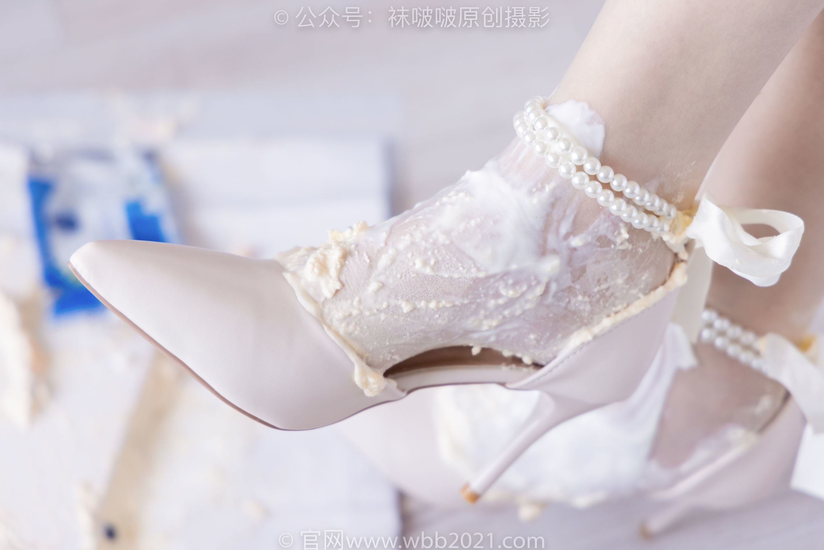 图片[32]-BoBoSocks袜啵啵 No.367 小甜豆 -高跟鞋、油亮白丝、丝袜踩奶油蛋糕[145P]-六色网
