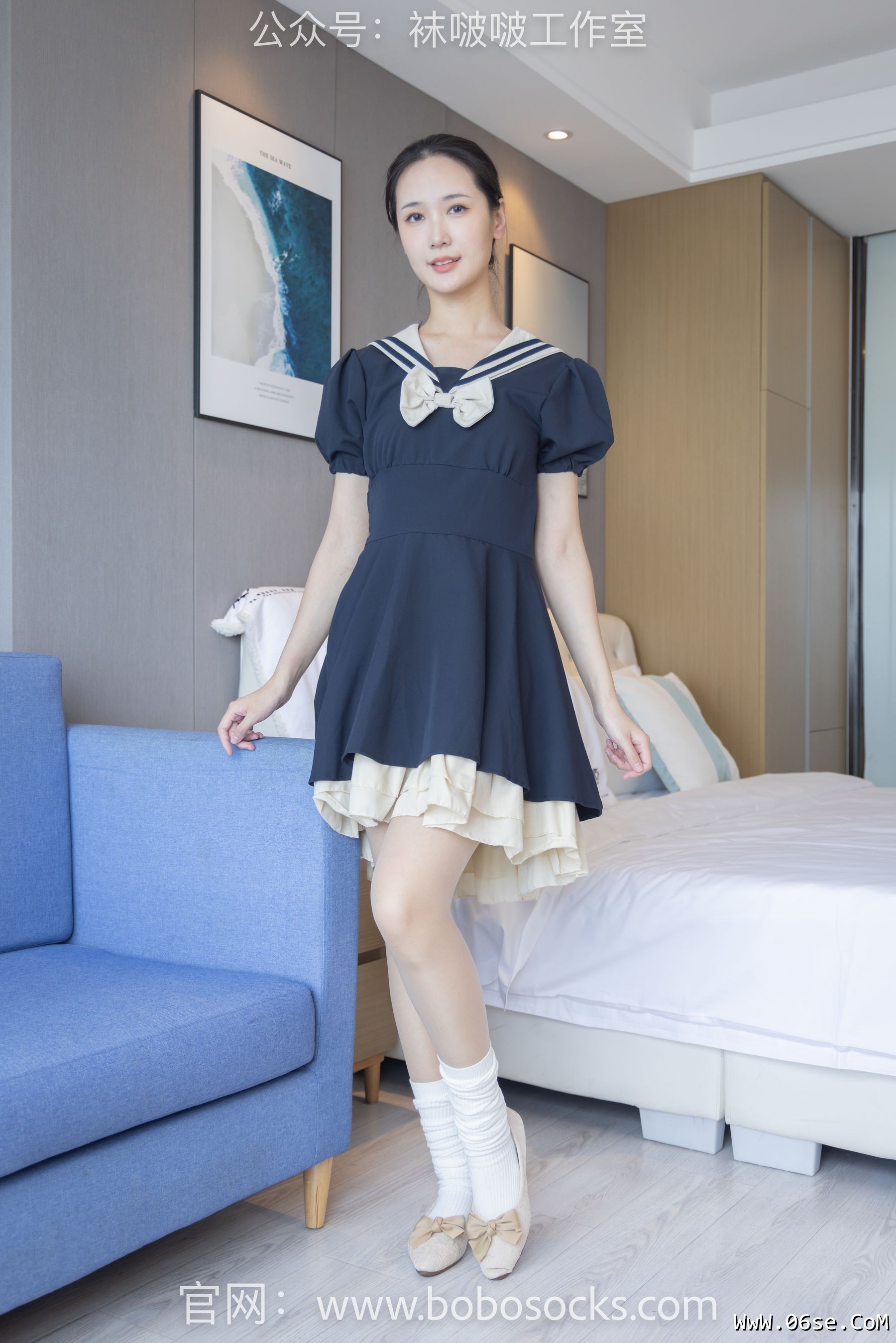 图片[9]-BoBoSocks袜啵啵 No.107 小安-平底鞋、白棉袜、肉丝[140P]-六色网