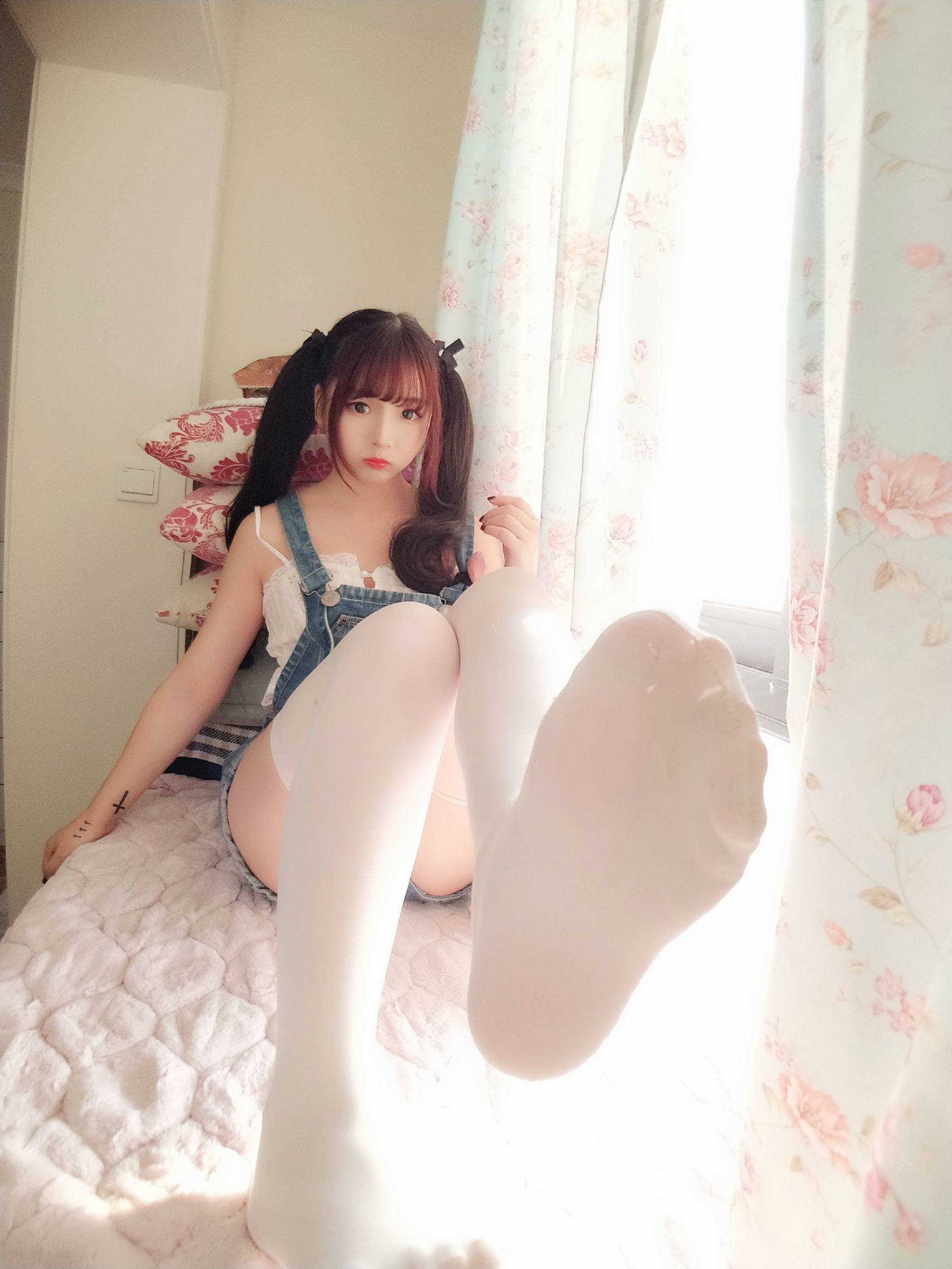 图片[35]-二次元美女古川kagura 牛仔吊带短裤[40P]-六色网